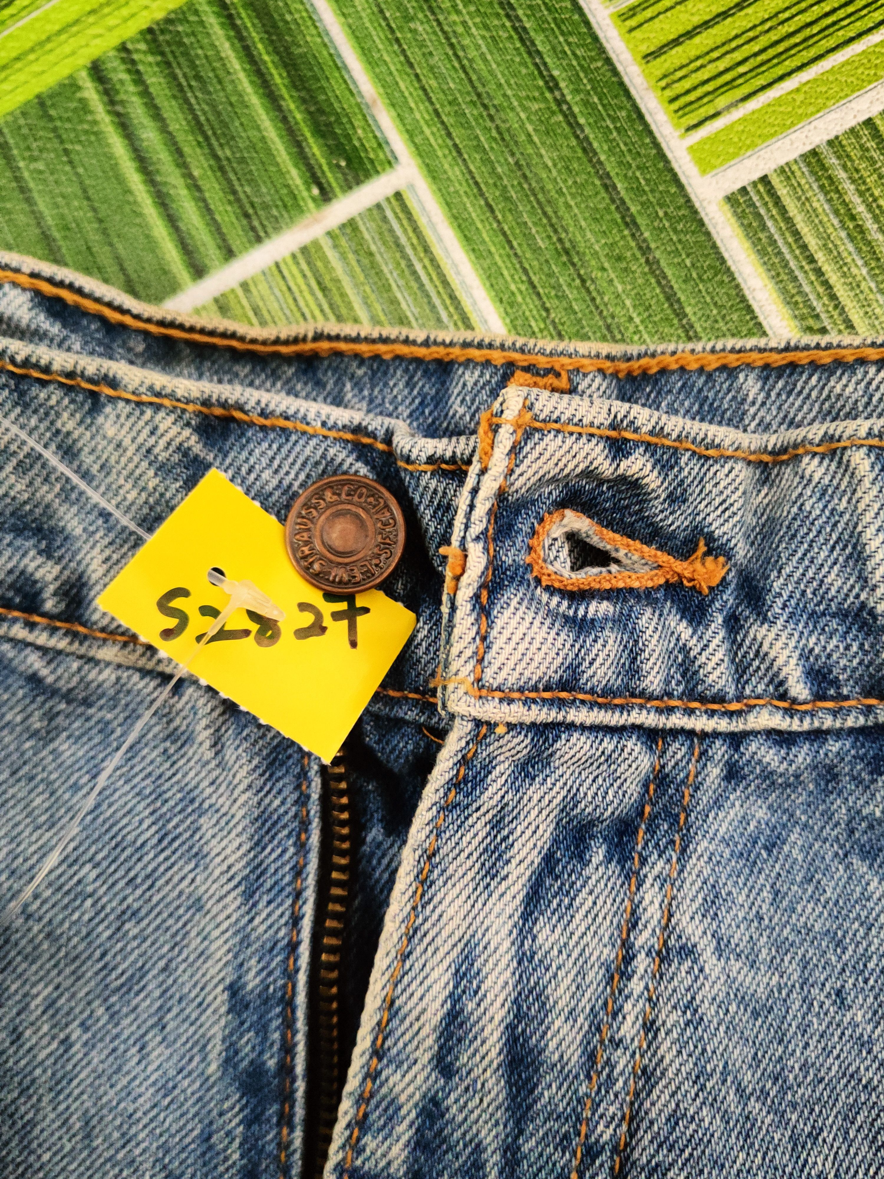 Levi's 607 Levi's Orange tab Blue Distressed Ripped Jeans #S2827 Size US 32 / EU 48 - 17 Thumbnail
