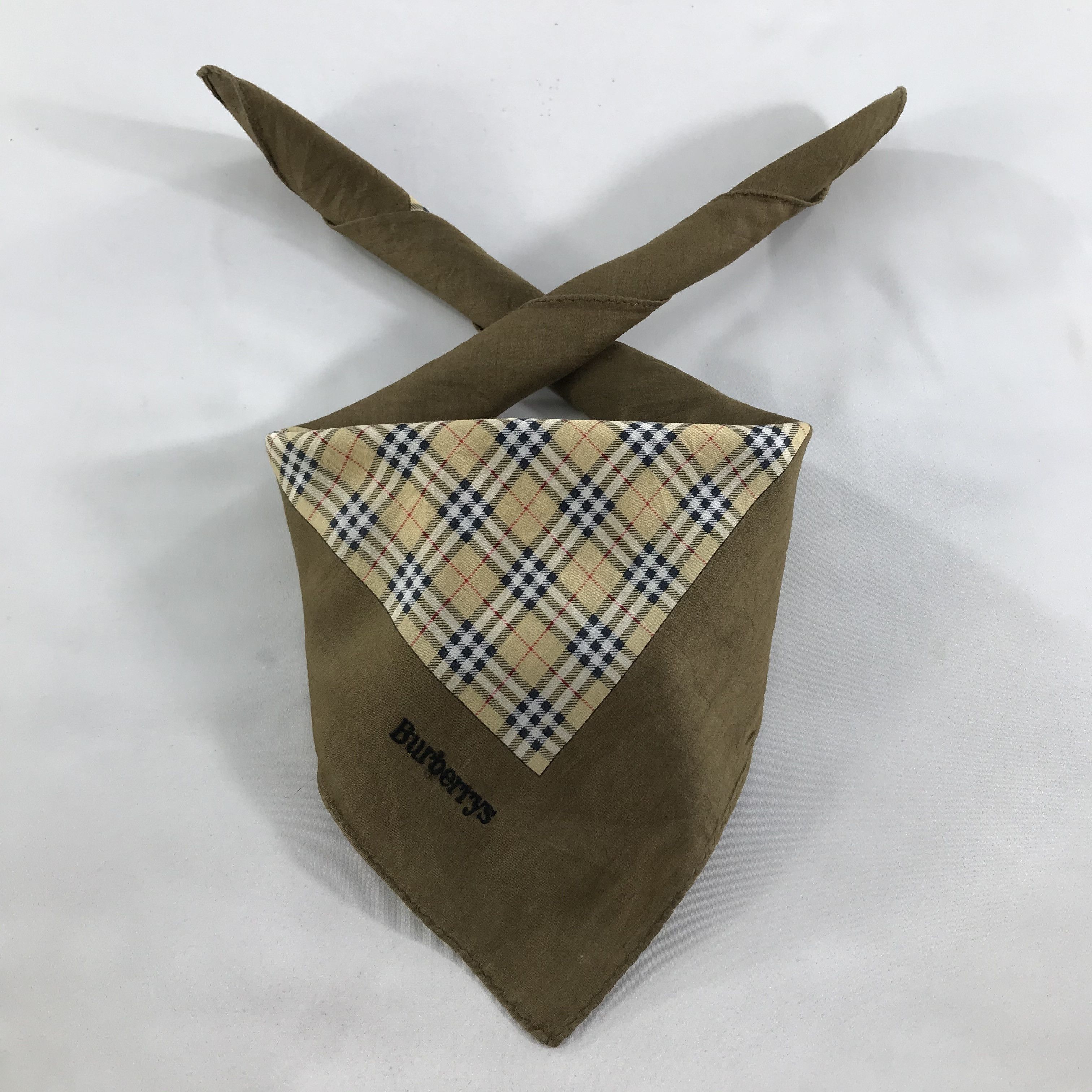 Burberry × Vintage Burberry Bandana / Handkerchief / Neckerchief - S1569 Size ONE SIZE - 3 Thumbnail