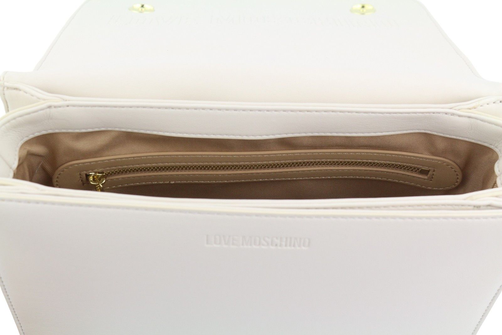 Love Moschino BORSA QUILTED PU AVORIO OS Beige Crossbody 87742 Size ONE SIZE - 9 Thumbnail