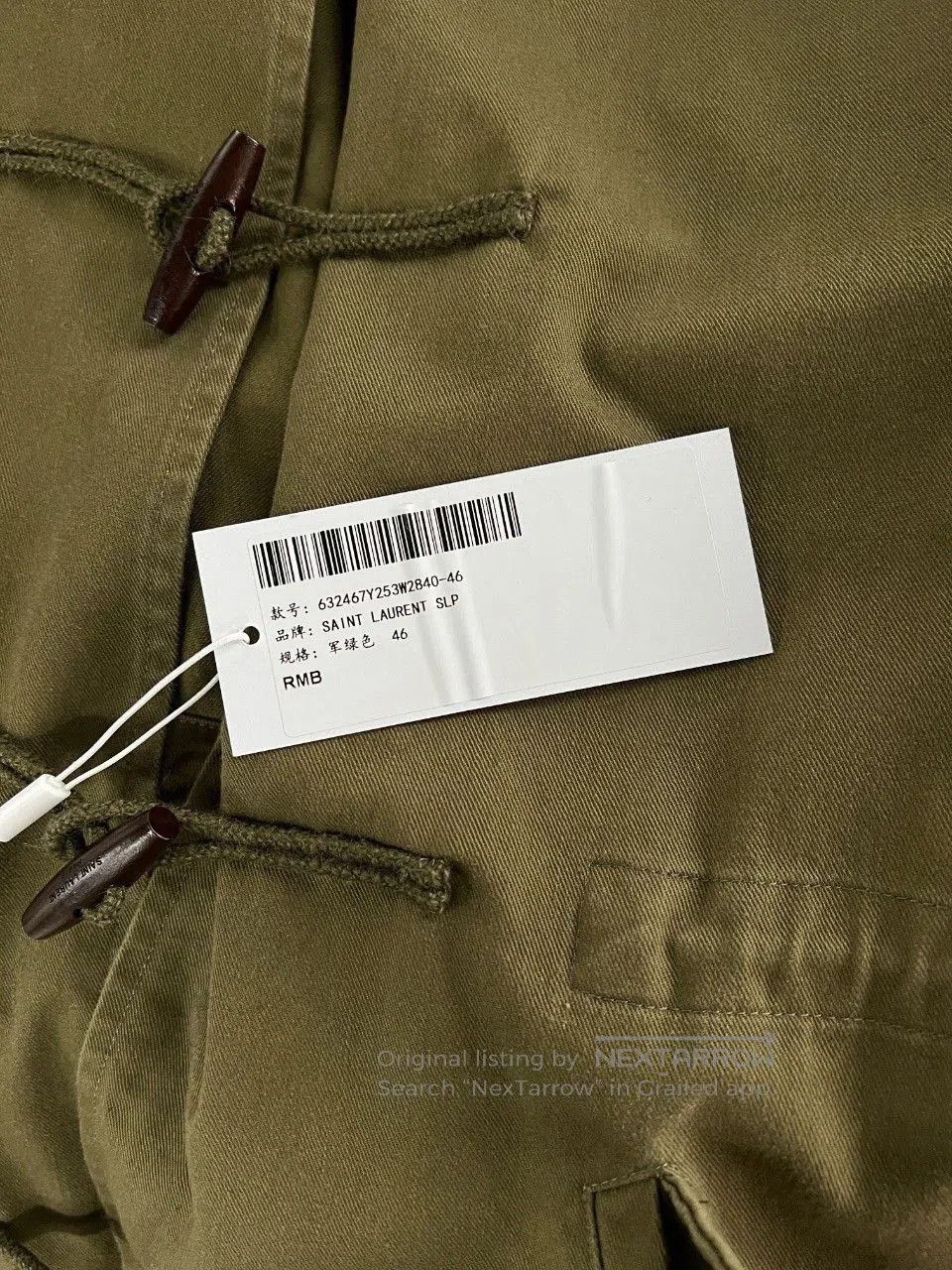 Saint Laurent Paris SAINT LAURENT Toggle Hooded Coat. Size US S / EU 44-46 / 1 - 8 Thumbnail