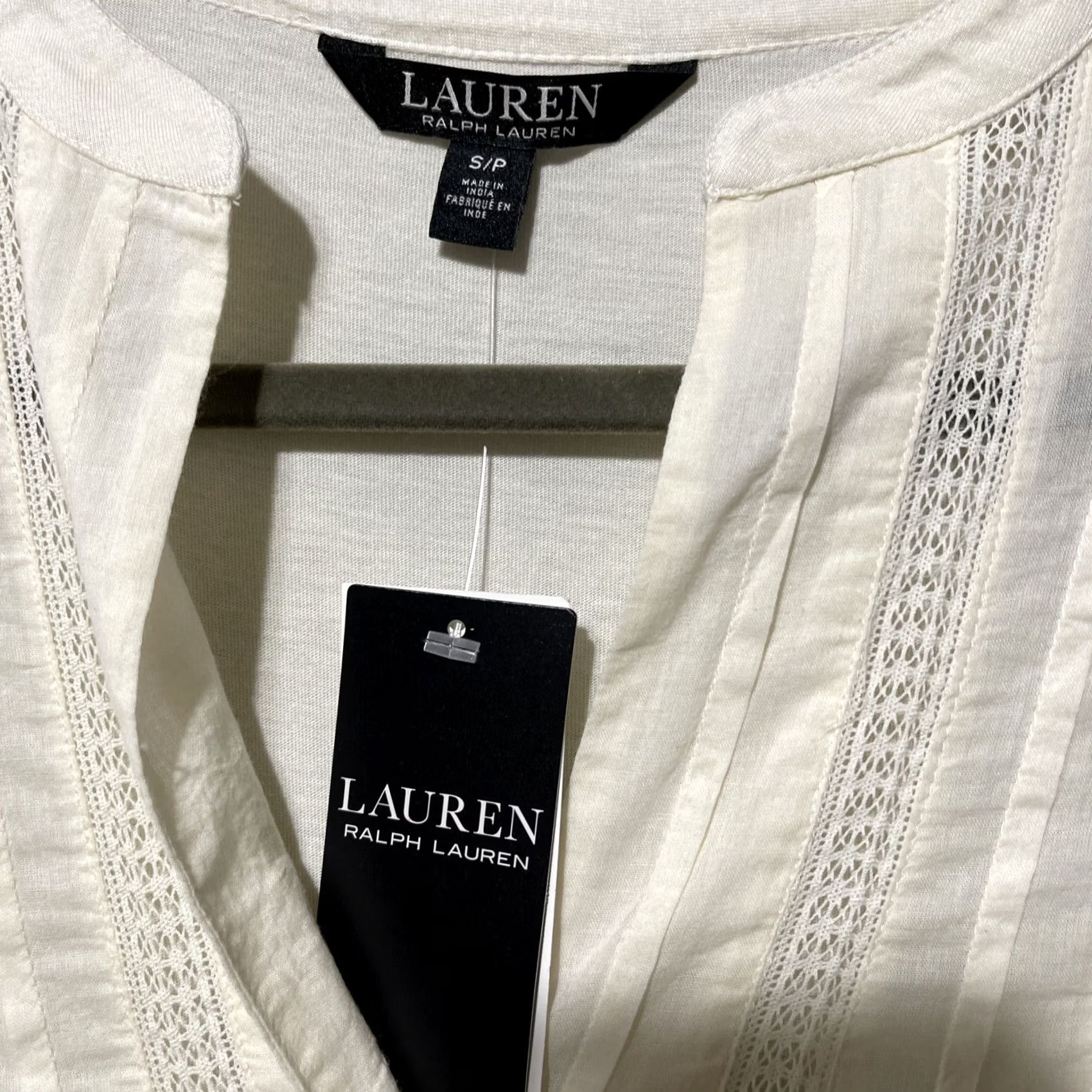 Ralph Lauren Lauren Ralph Top Womens S Ivory Cream Ruffle Victorian Coquette Boho Chic NEW Size S / US 4 / IT 40 - 3 Thumbnail