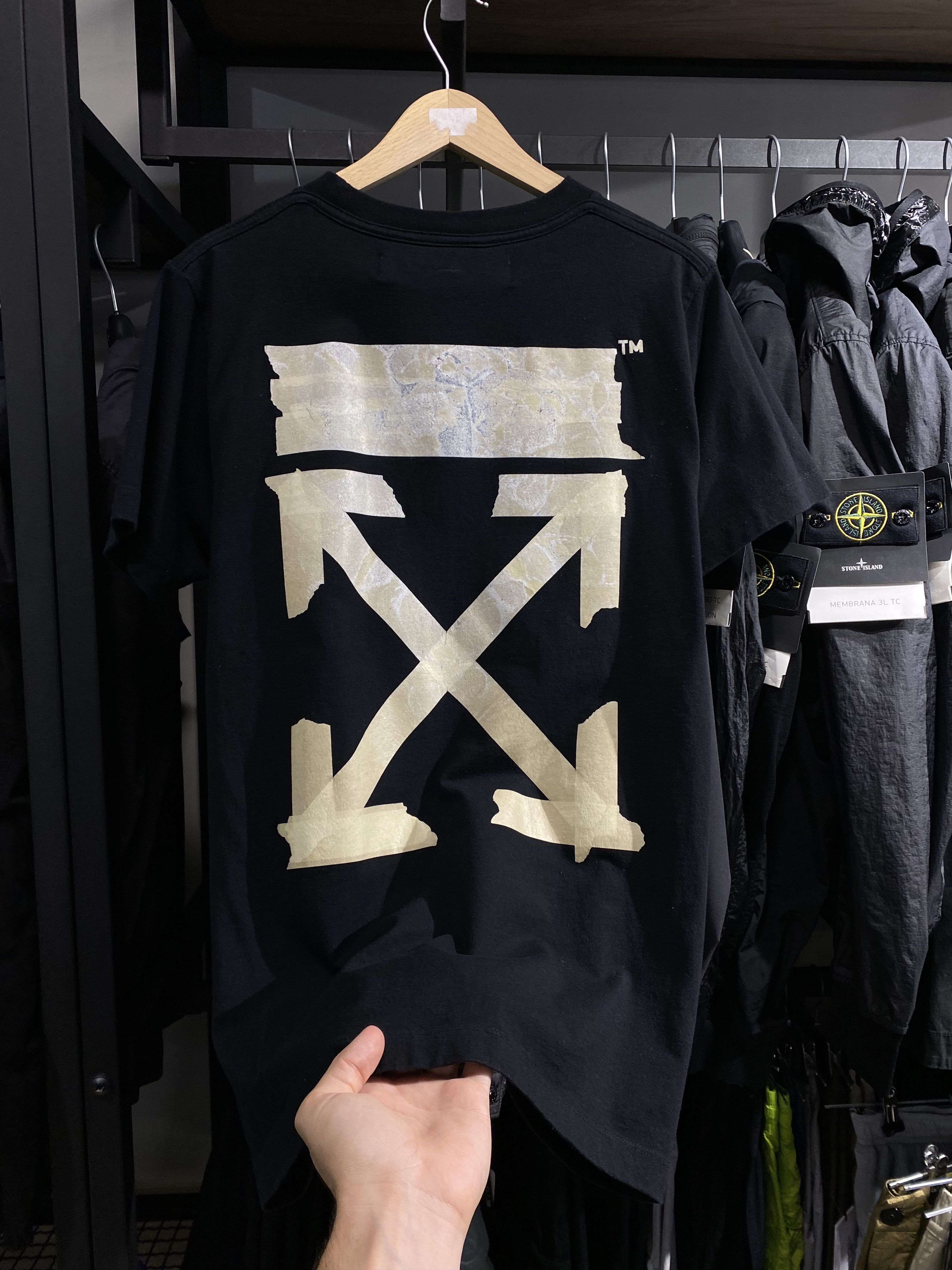 Off-White Off-White by Virgil Abloh Tape Arrows T-Shirt 'Black' size S Size US S / EU 44-46 / 1 - 6 Thumbnail