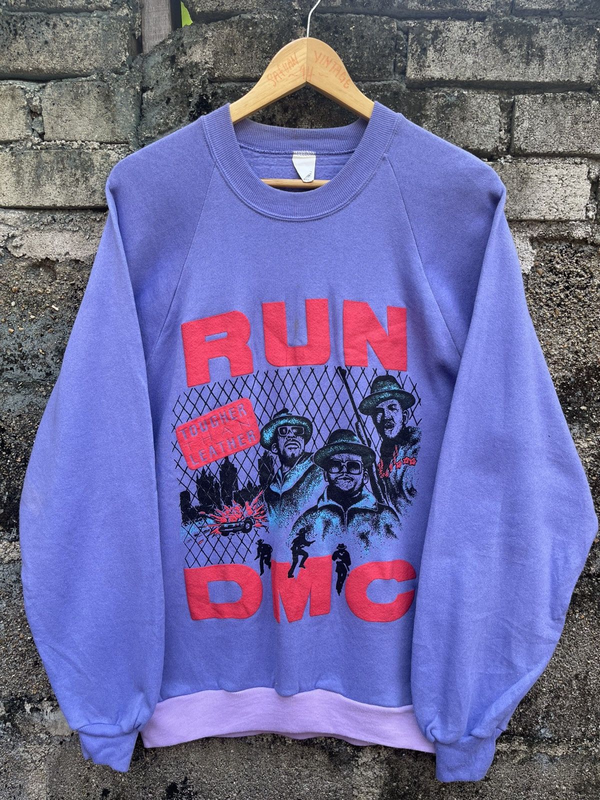 Band Tees Vintage 80s RUN DMC Sweatshirt Tougher Than Leather USA Made Size US S / EU 44-46 / 1 - 1 Thumbnail