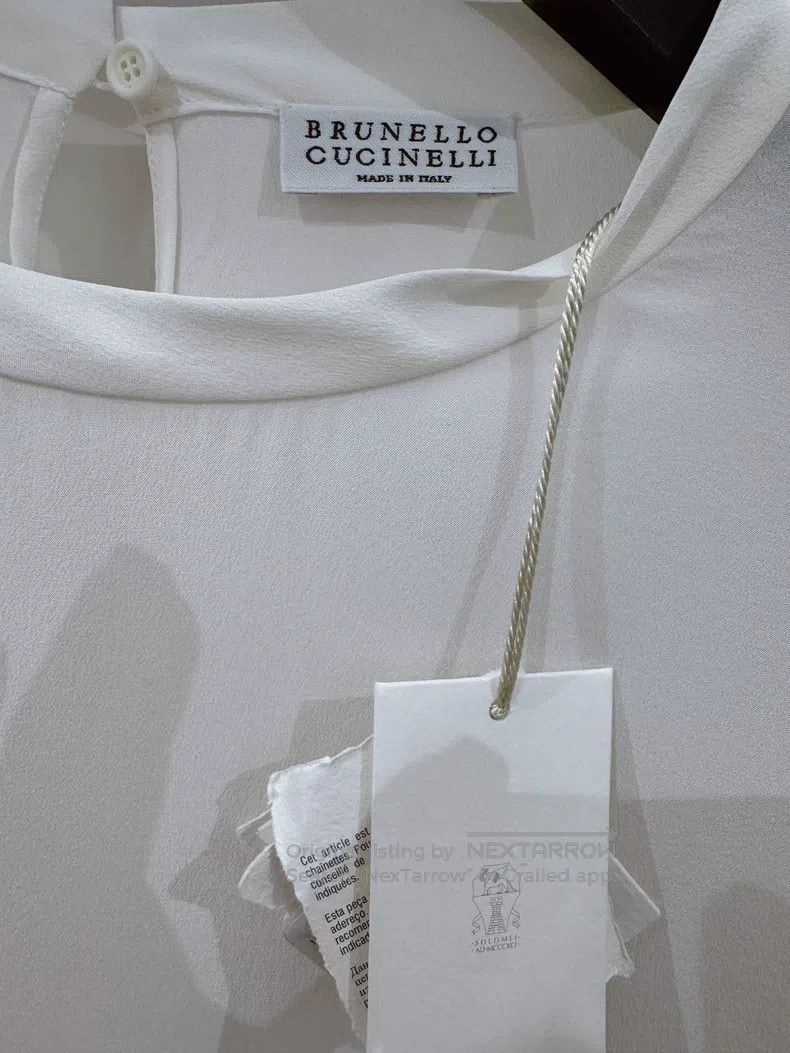 Brunello Cucinelli Brunello Cucinelli Silk Short-sleeve Size S / US 4 / IT 40 - 3 Thumbnail