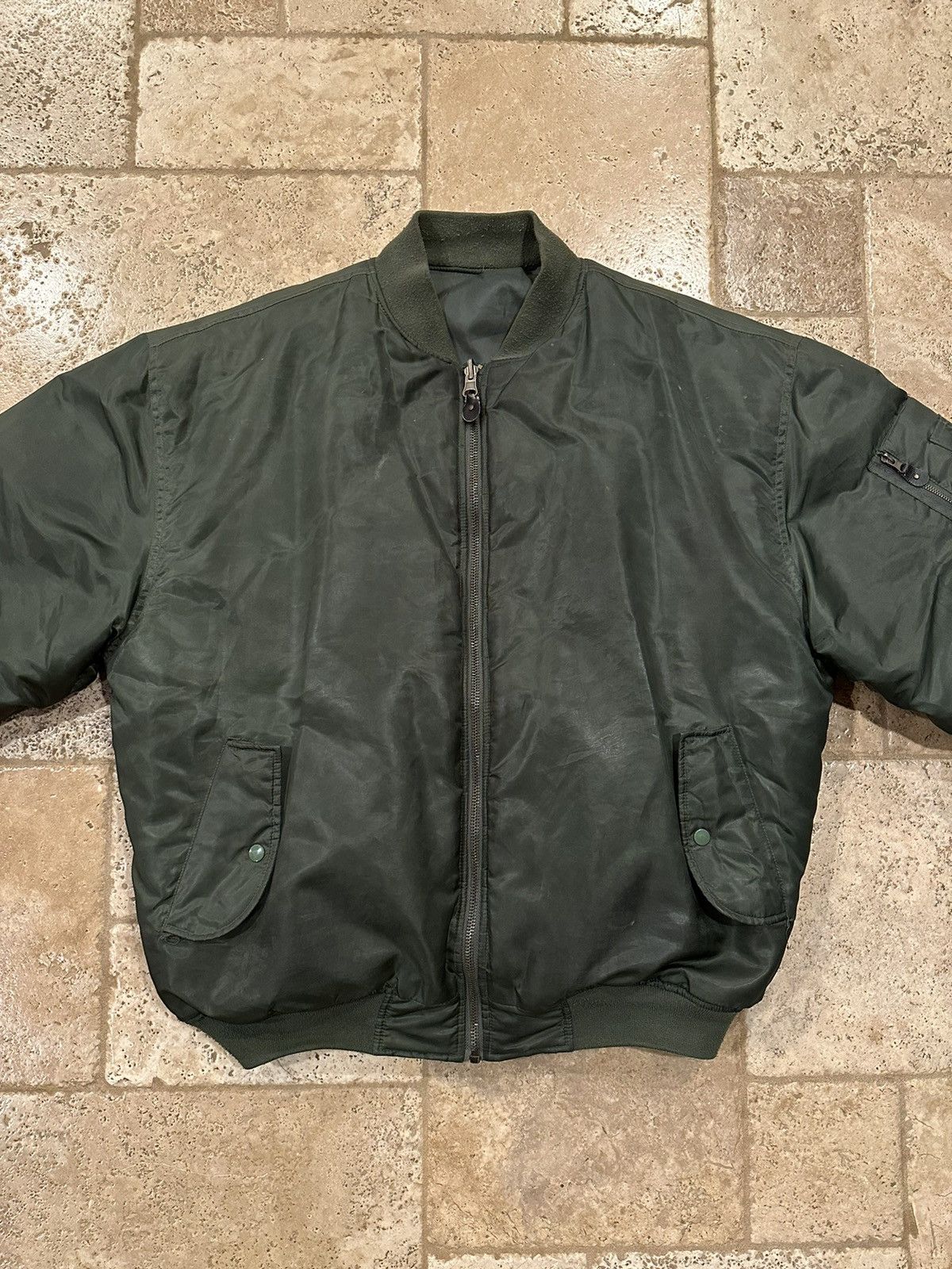 Vintage Vintage 90s C-4 Green Flight Bomber Oversized Jacket Size US XL / EU 56 / 4 - 3 Thumbnail