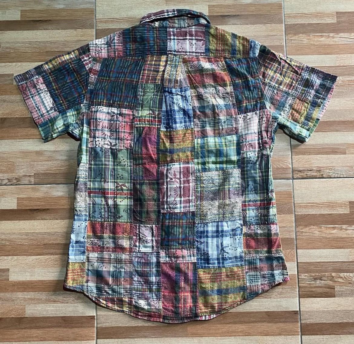 Polo Ralph Lauren 2000s Polo Ralph Lauren Pocket Patchwork Shirt y2k Size US M / EU 48-50 / 2 - 2 Thumbnail