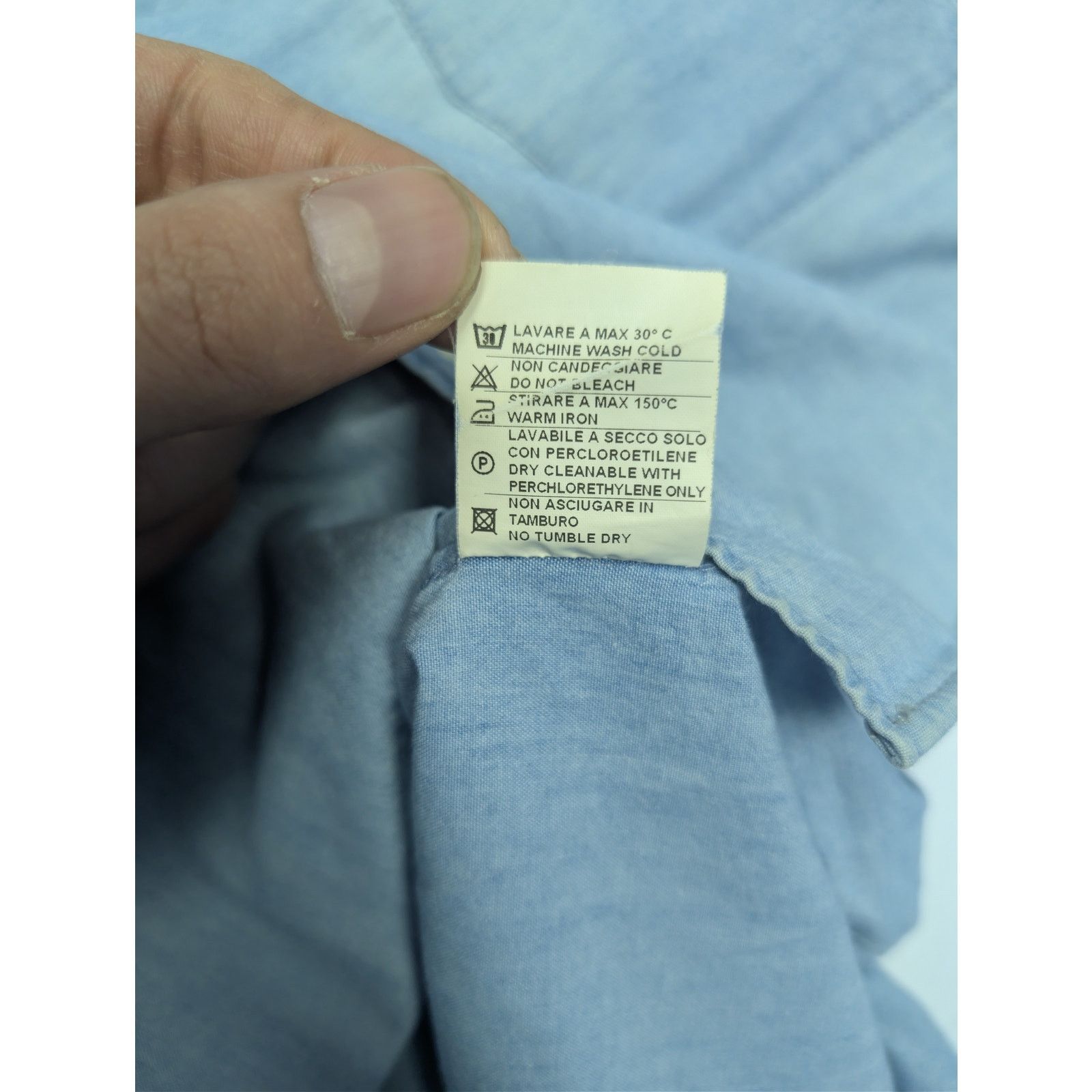 Aspesi o1rshd1 CC20 Casual shirt Sedici Shirt in Light Denim Blue Size US M / EU 48-50 / 2 - 18 Thumbnail