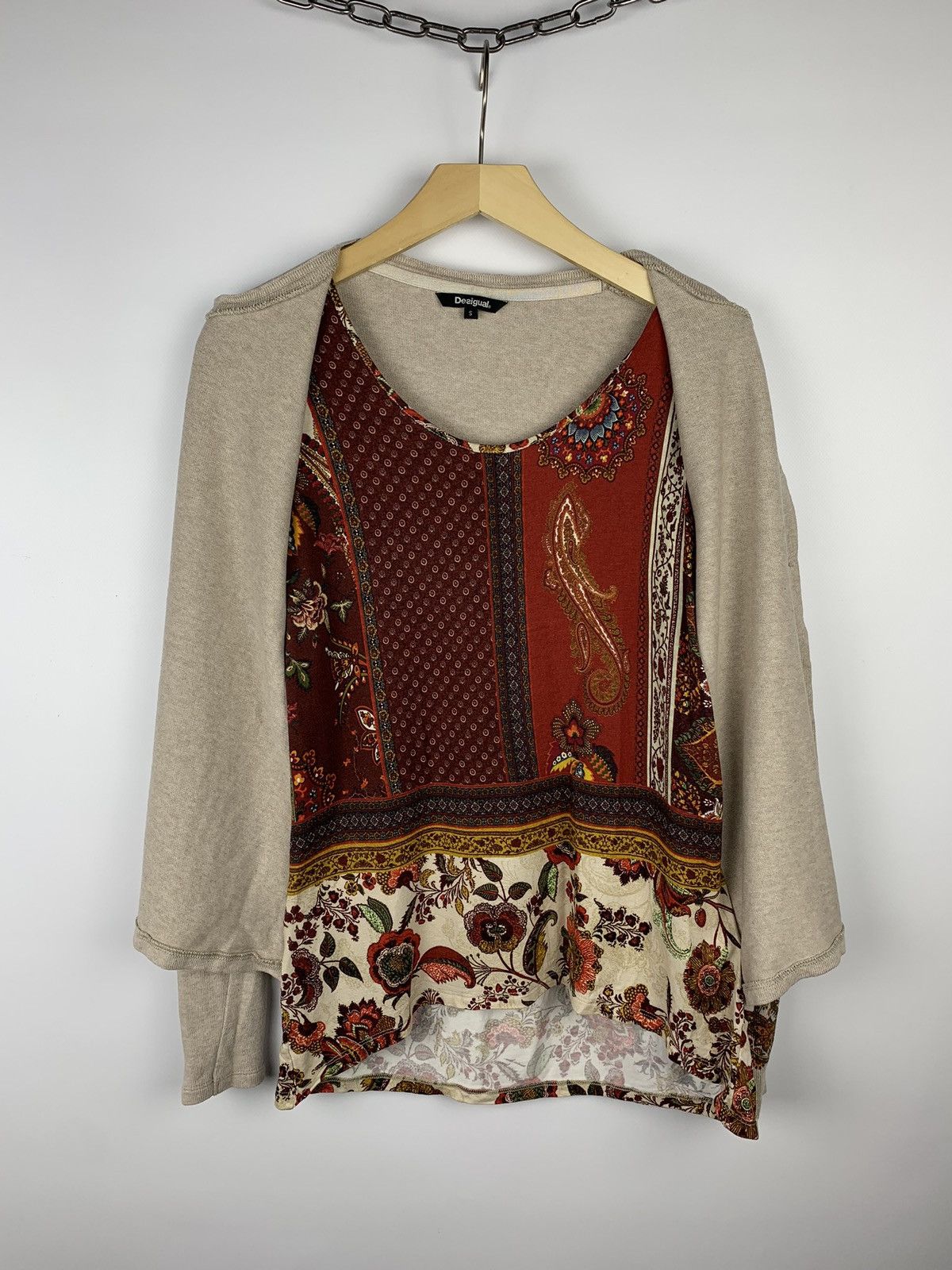 Desigual Desigual Paisley Cardigan Women’s Size S Buttons Beige Size S / US 4 / IT 40 - 6 Thumbnail