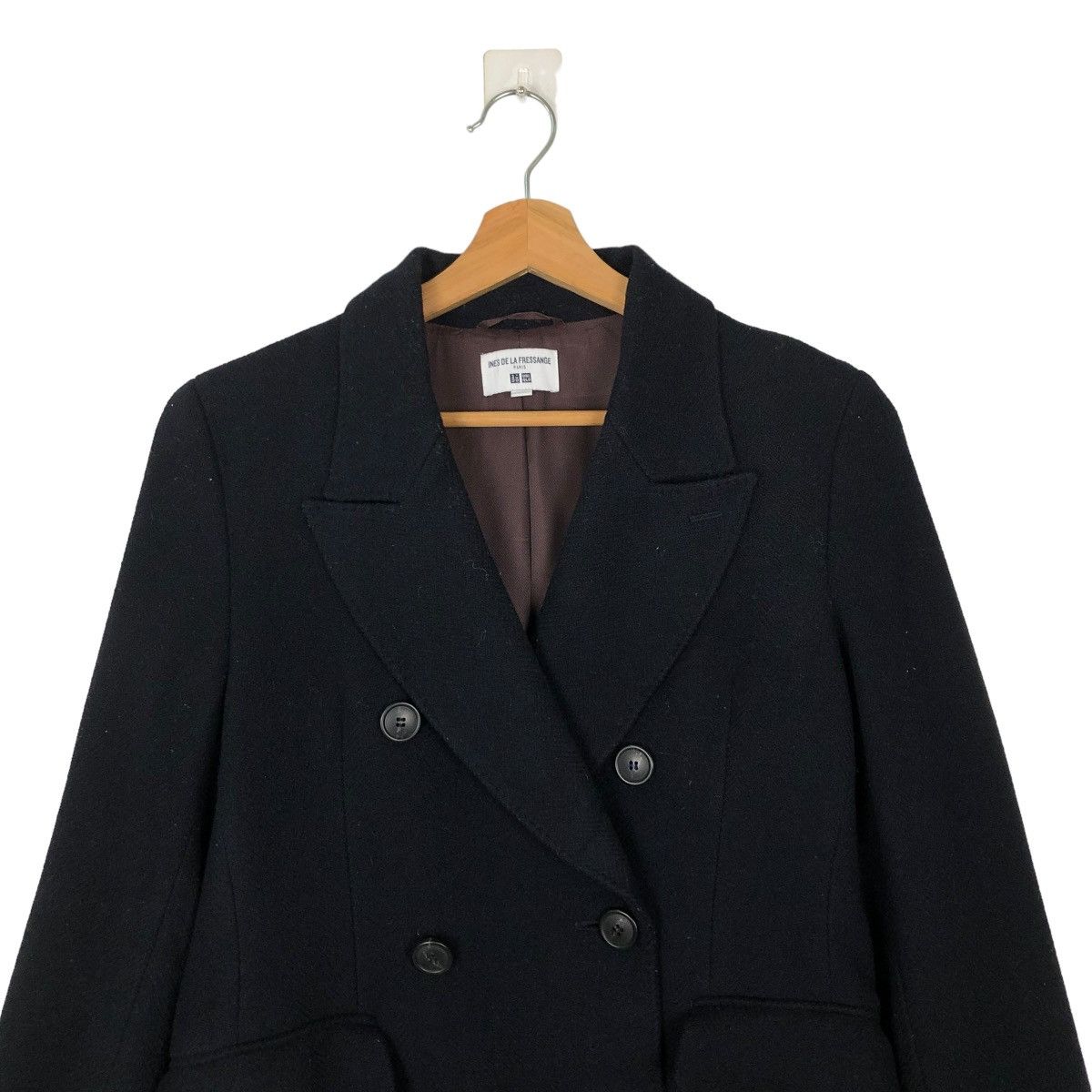 Japanese Brand 🔥VINTAGE WOOL LONG JACKET INES DE LA FRESSANGE ISSEY MIYAKE Size US M / EU 48-50 / 2 - 2 Thumbnail