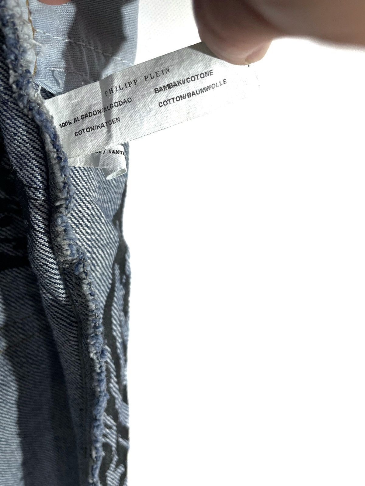 Philipp Plein Philipp Plein Women Y2K Blue Jeans Skull Stones Zip S-M Size 27" / US 4 / IT 40 - 11 Thumbnail