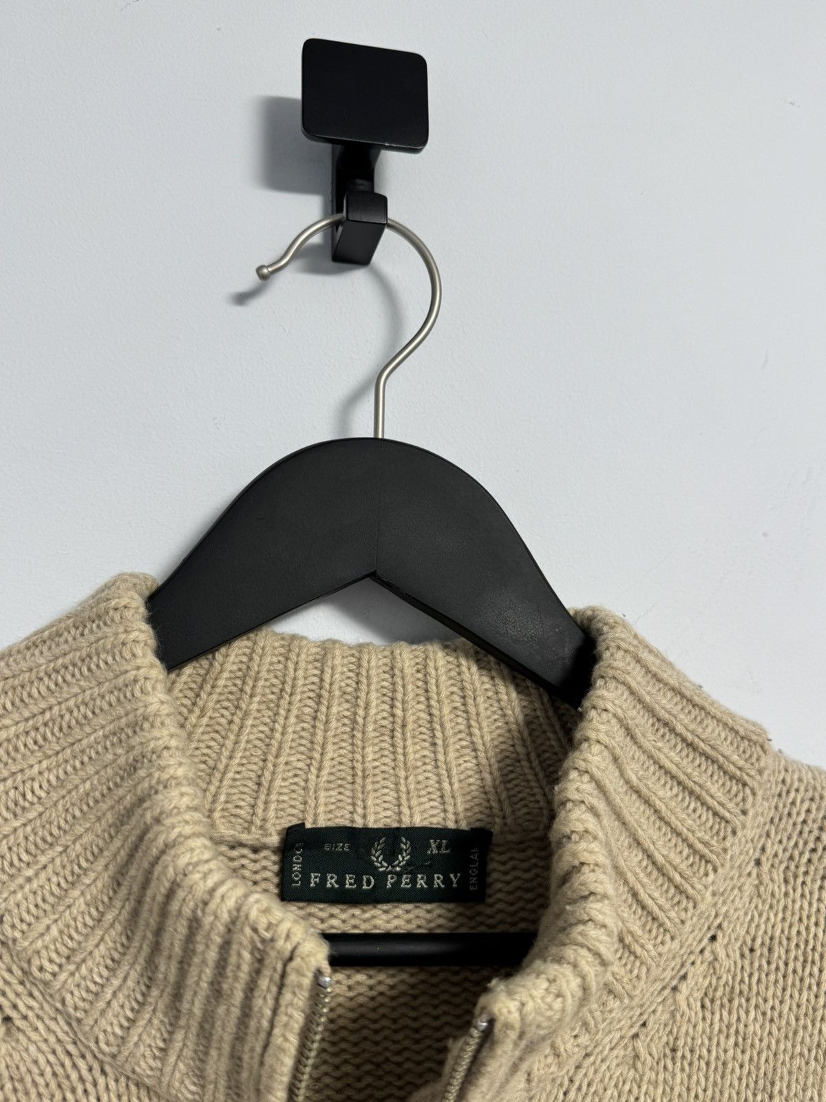 Fred Perry Fred Perry 1/4 Zip Sweater Wool Beige Vintage 90’s Hype Size US XL / EU 56 / 4 - 9 Thumbnail