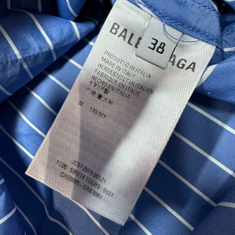 Balenciaga Balenciaga size 38 Blue and white stripes full printed log Size M / US 6-8 / IT 42-44 - 7 Thumbnail