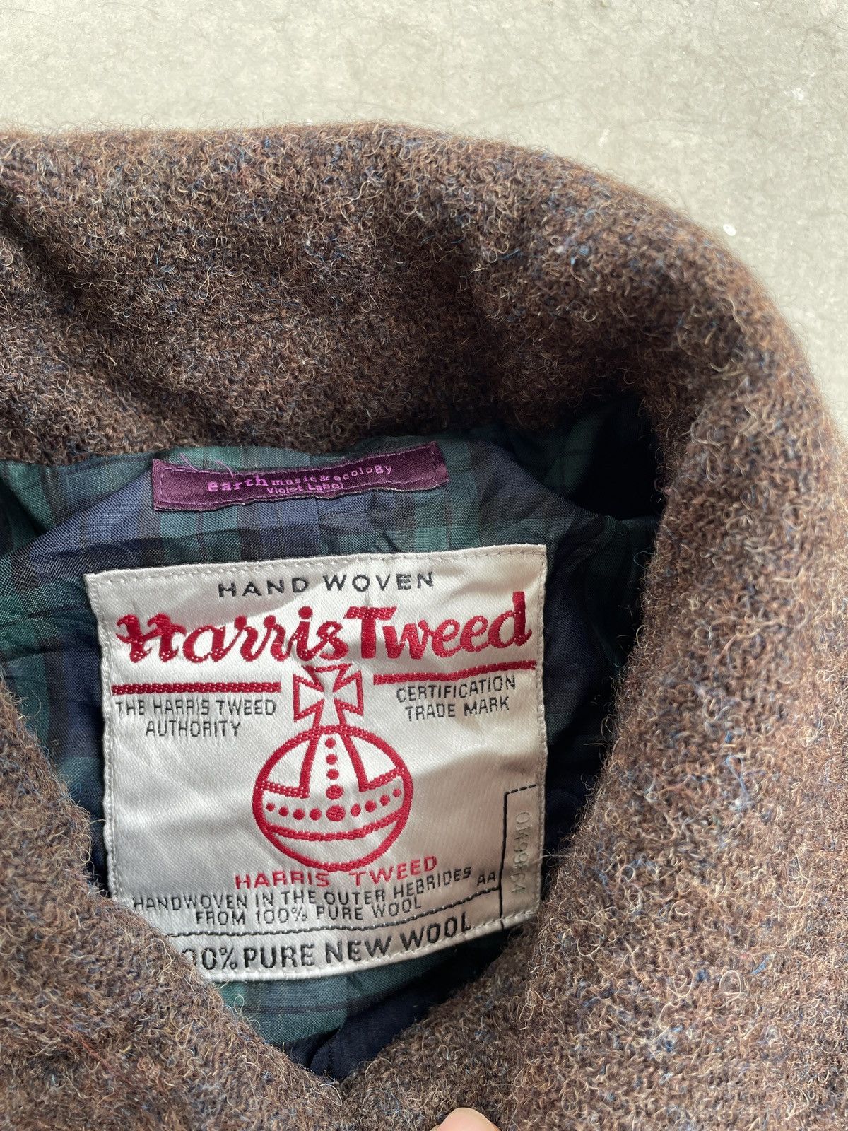 Harris Tweed × Japanese Brand HARRIS TWEED HAND WOVEN WOOL BLAZER Size 38S - 3 Thumbnail