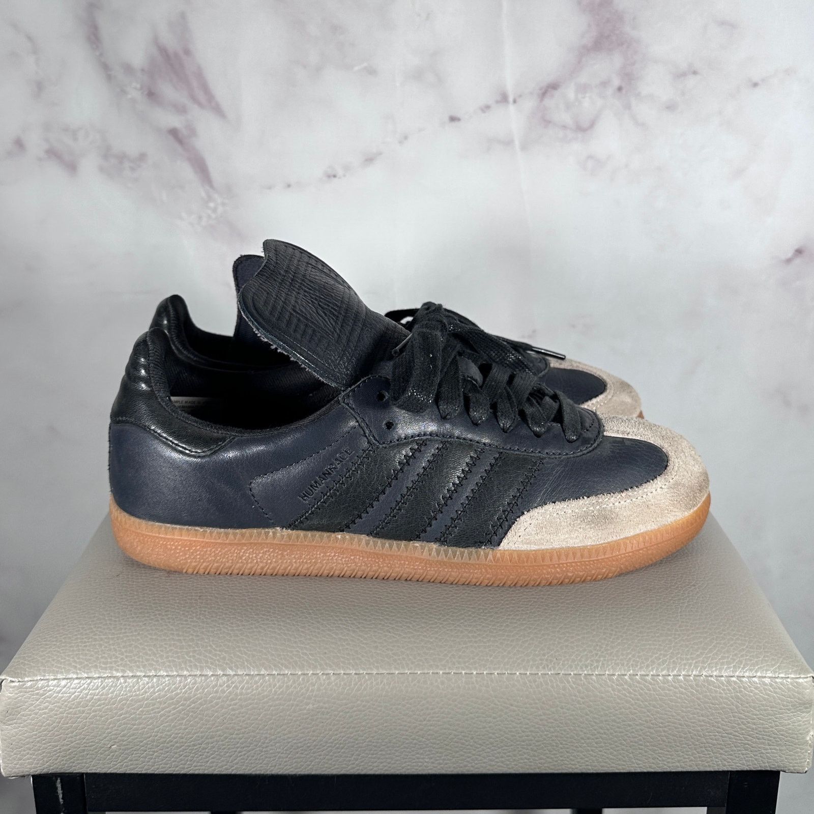 Adidas × Pharrell Sample Humanrace Navy Samba Size US 7.5 / IT 37.5 - 5 Thumbnail