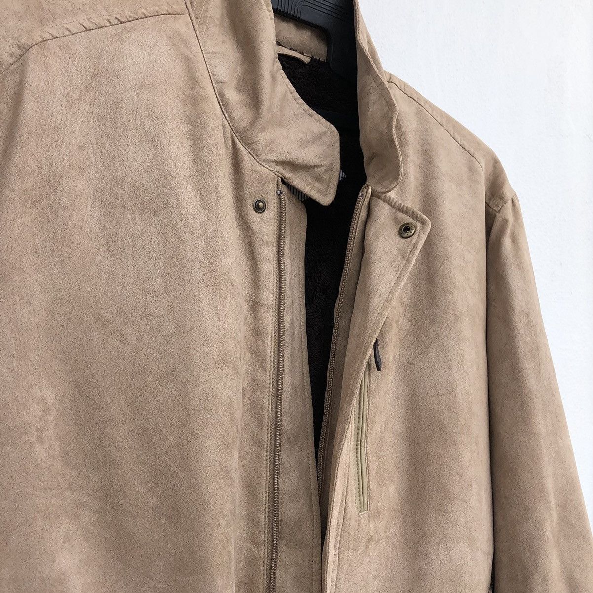 Japanese Brand Vintage Graceful Days Suede Lined Fleece Bomber Jacket Size US L / EU 52-54 / 3 - 6 Thumbnail