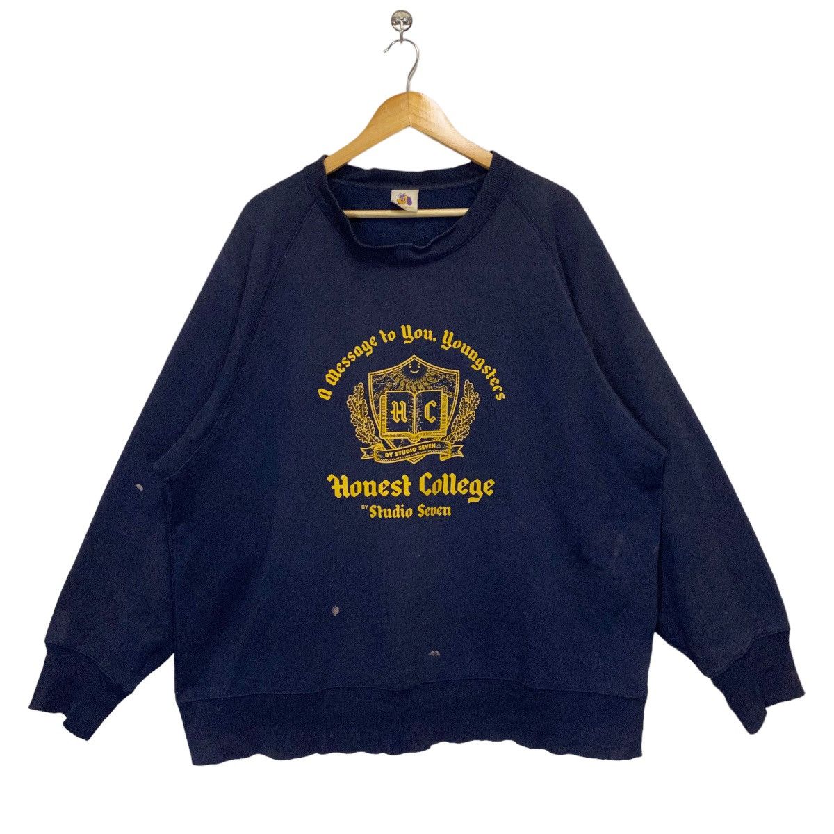 Honest College by Studio Seven Big Logo Crewneck Sweatshirts