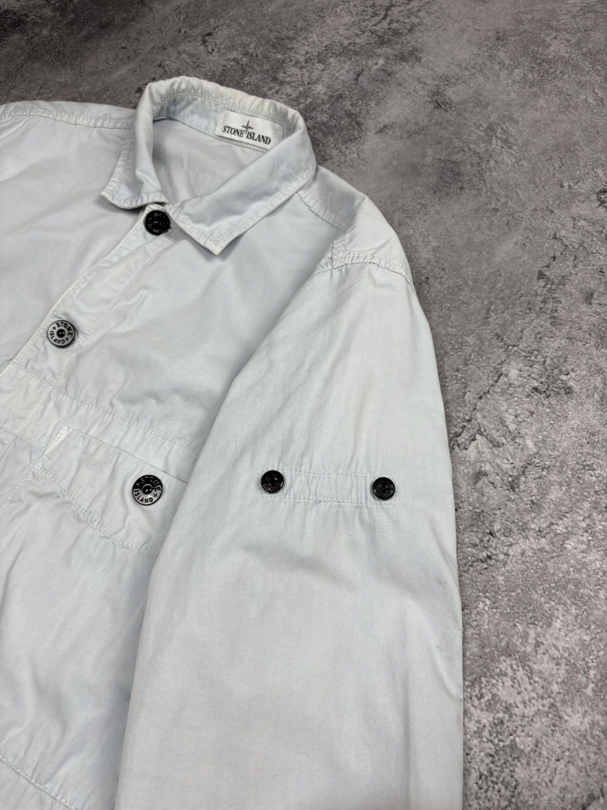 Stone Island Stone Island 2021 Pale Blue Cotton Overshirt - M Size US M / EU 48-50 / 2 - 5 Thumbnail