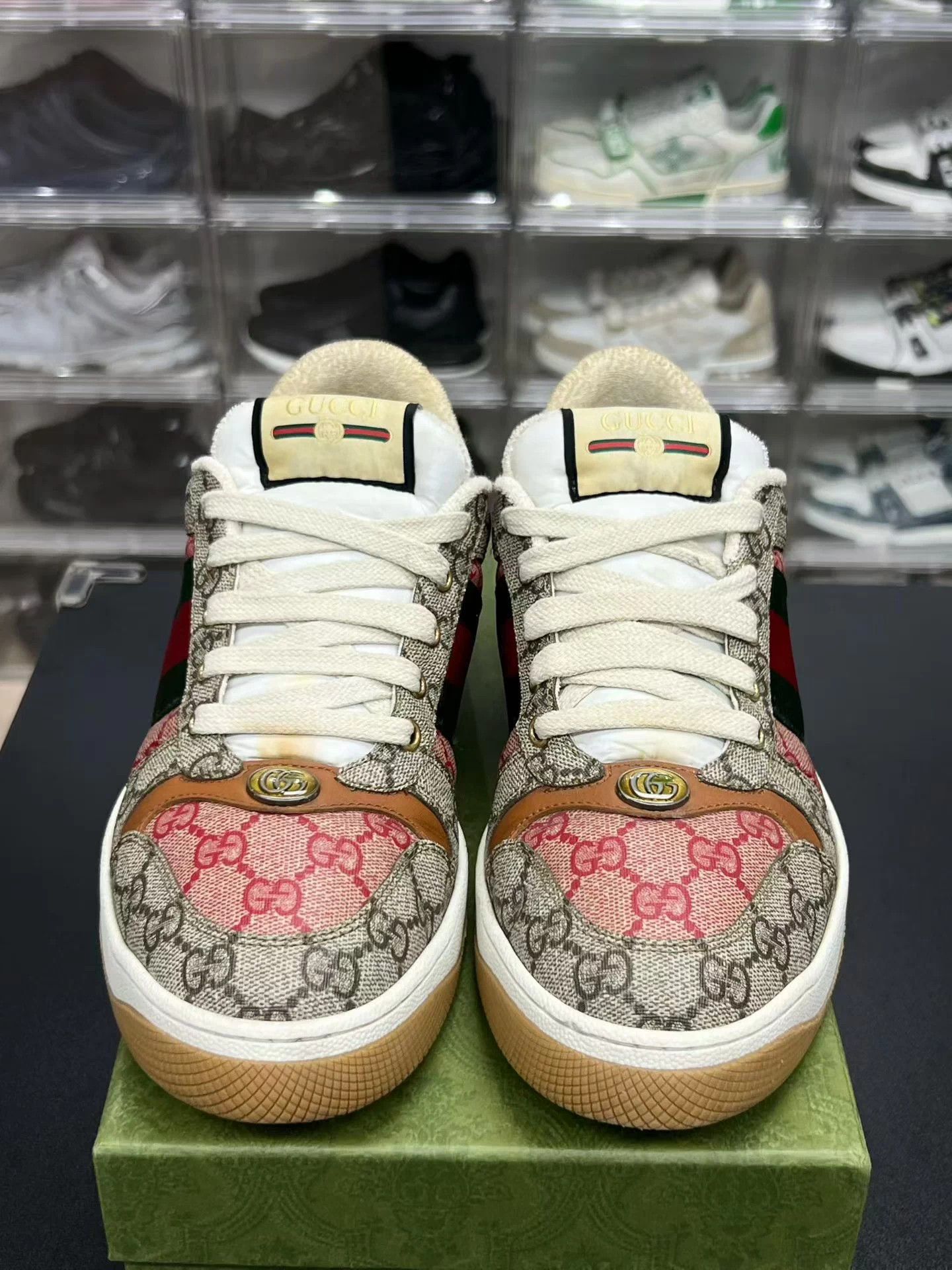 Gucci Gucci Rhyton Distressed Sneakers Ebony 42 With Accessories Size US 9 / EU 42 - 2 Thumbnail