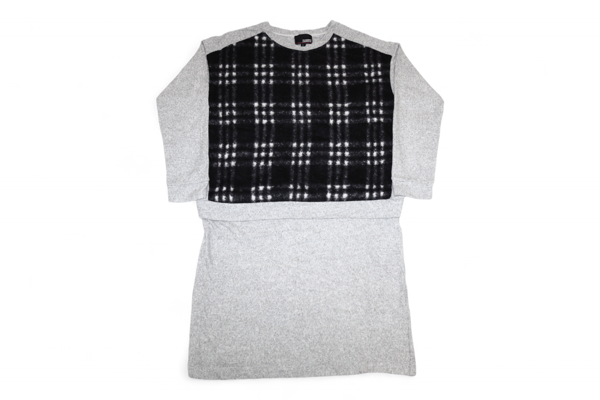 Japanese Brand Vtg HK Works London Plaid Fleece L/S Tunic Relax Fit Size L / US 10 / IT 46 - 10 Thumbnail