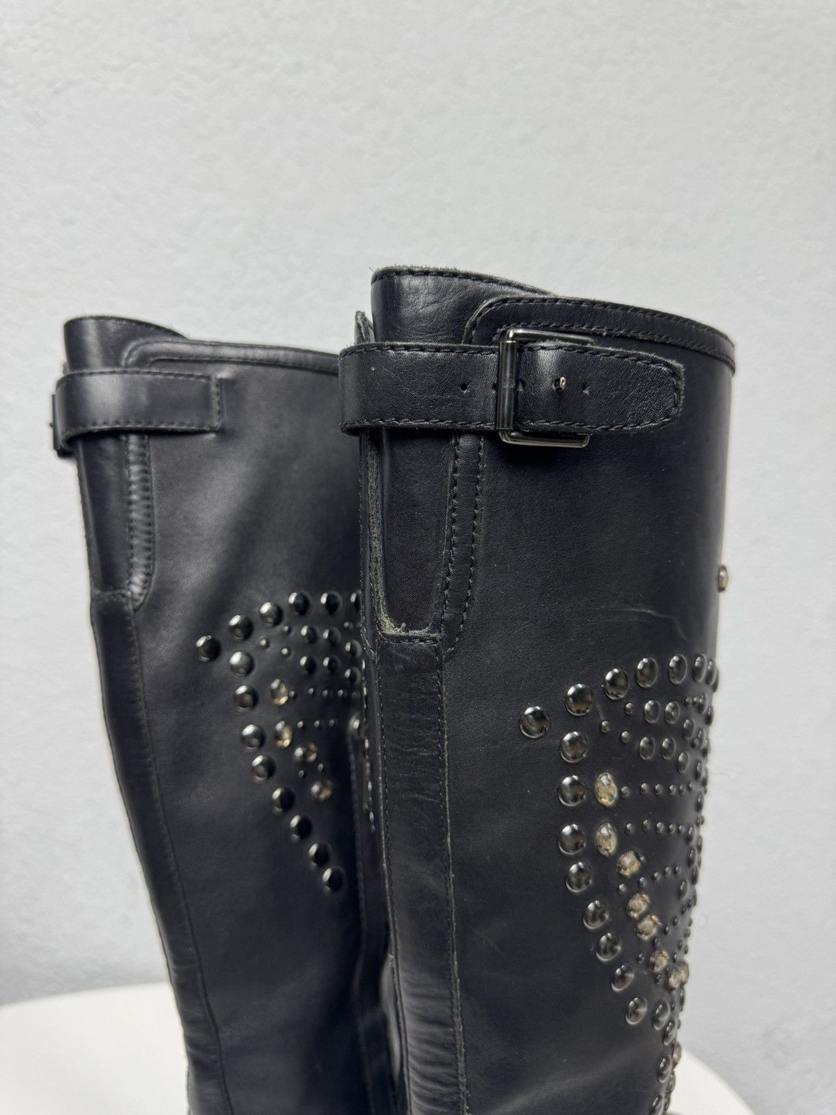 ASH Vintage Leather High Heel Boots Avantgarde Gothic Y2K Guidi Size US 6 / IT 36 - 12 Thumbnail