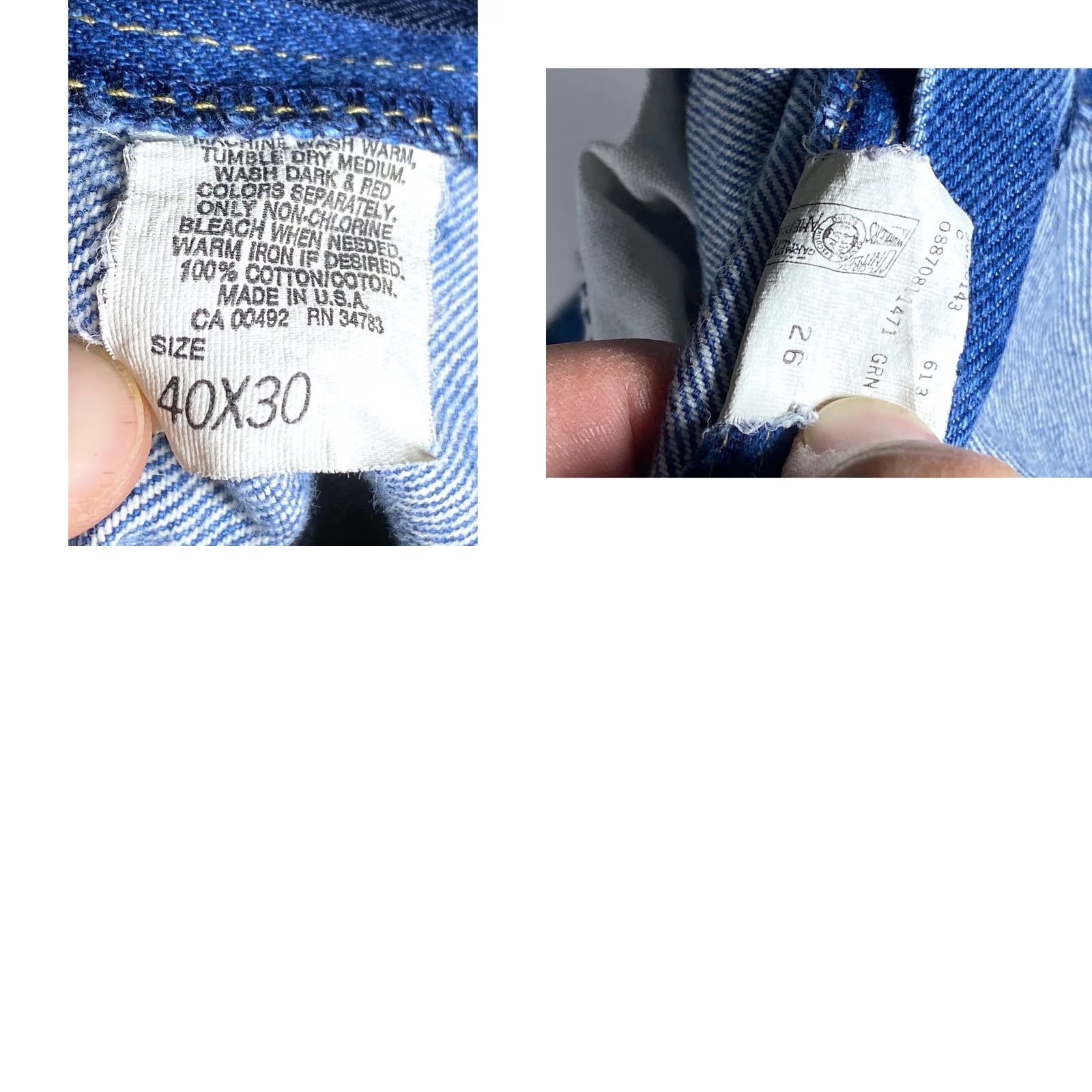 Lee VINTAGE Lee Jeans USA 37x27.5 Straight Leg Mens 5-Pocket Denim Blue Medium Wash High Rise Cotton USA Made Normcore Capsule Preppy Size US 37 - 8 Thumbnail