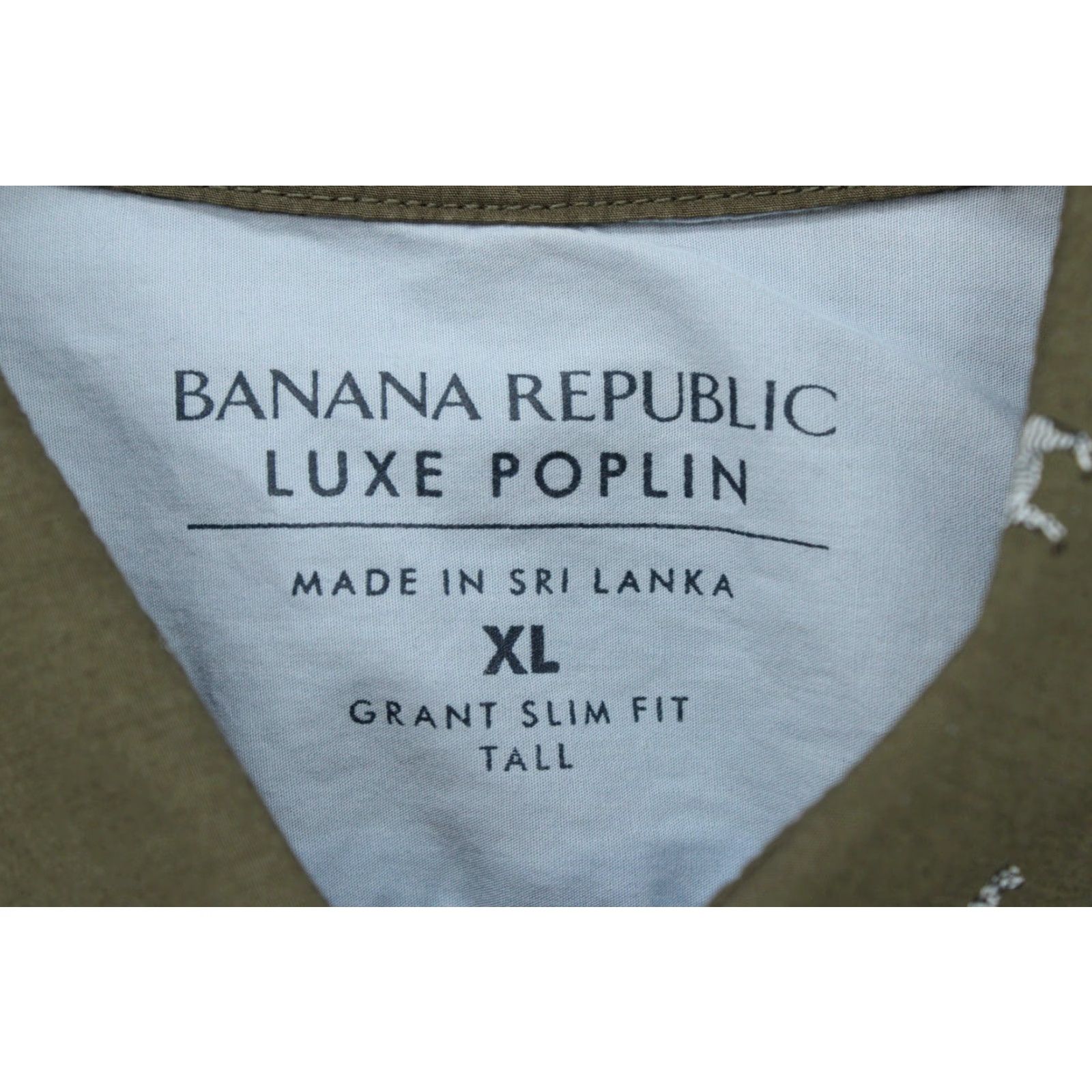Banana Republic Banana Republic Luxe Poplin Shirt Men’s XL Green Zebra Print Slim Fit Button Up Shirt Size US XL / EU 56 / 4 - 7 Thumbnail
