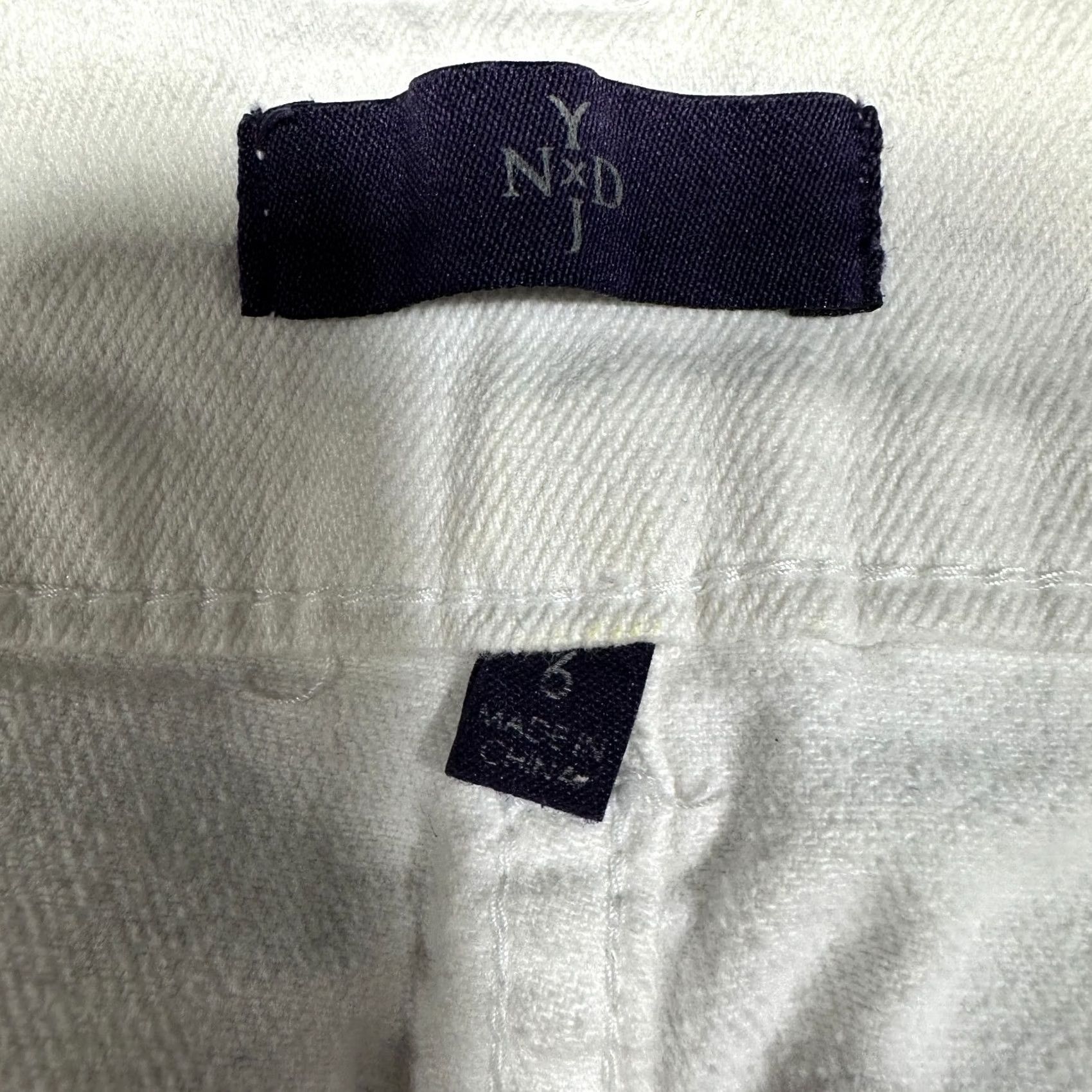 NYDJ NYDJ Womens Size 6 White Cotton Blend Stretch Crop Button Jeans Size 28" / US 6 / IT 42 - 6 Thumbnail