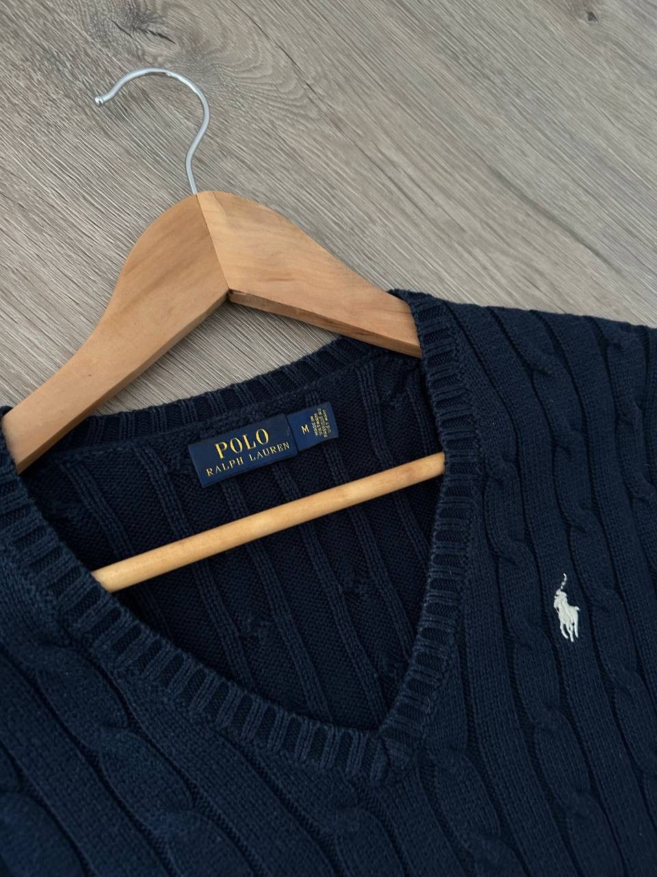 Polo Ralph Lauren × Vintage Vintage Polo Ralph Lauren Blue Cable Knit Sweater Size US M / EU 48-50 / 2 - 10 Thumbnail