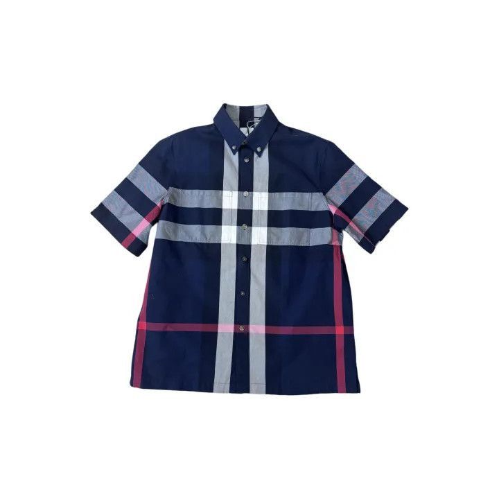 Burberry Burberry Burberry Color-Block Plaid Short Sleeve Shirt-250 Size US XL / EU 56 / 4 - 1 Thumbnail