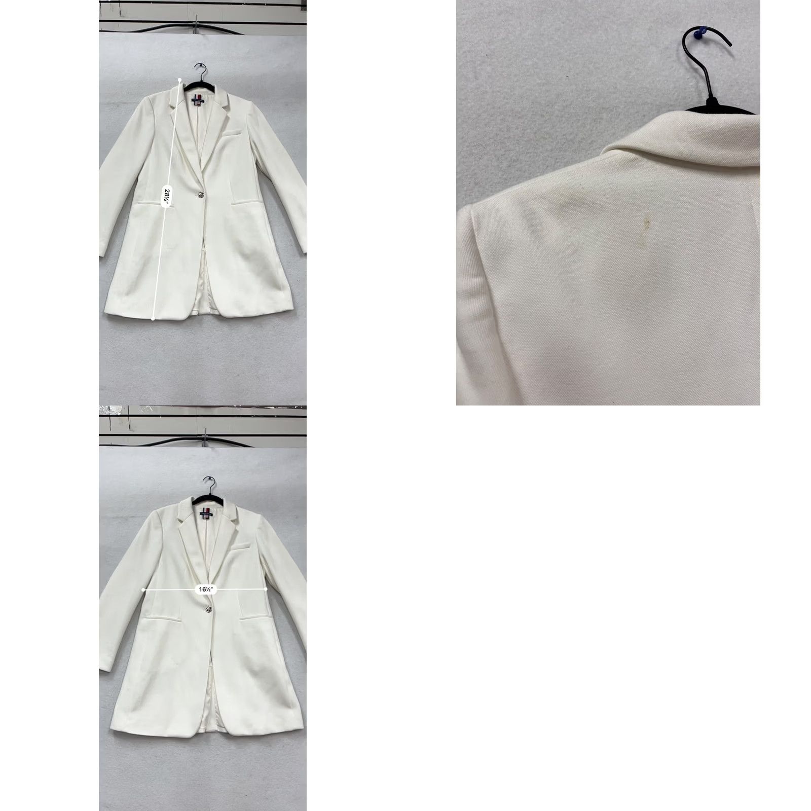 Tommy Hilfiger VINTAGE Tommy Hilfiger White Coat Blazer Coat Unisex Adults 10 White Jacket Blazer Mens Womens 10? Size L / US 10 / IT 46 - 8 Thumbnail