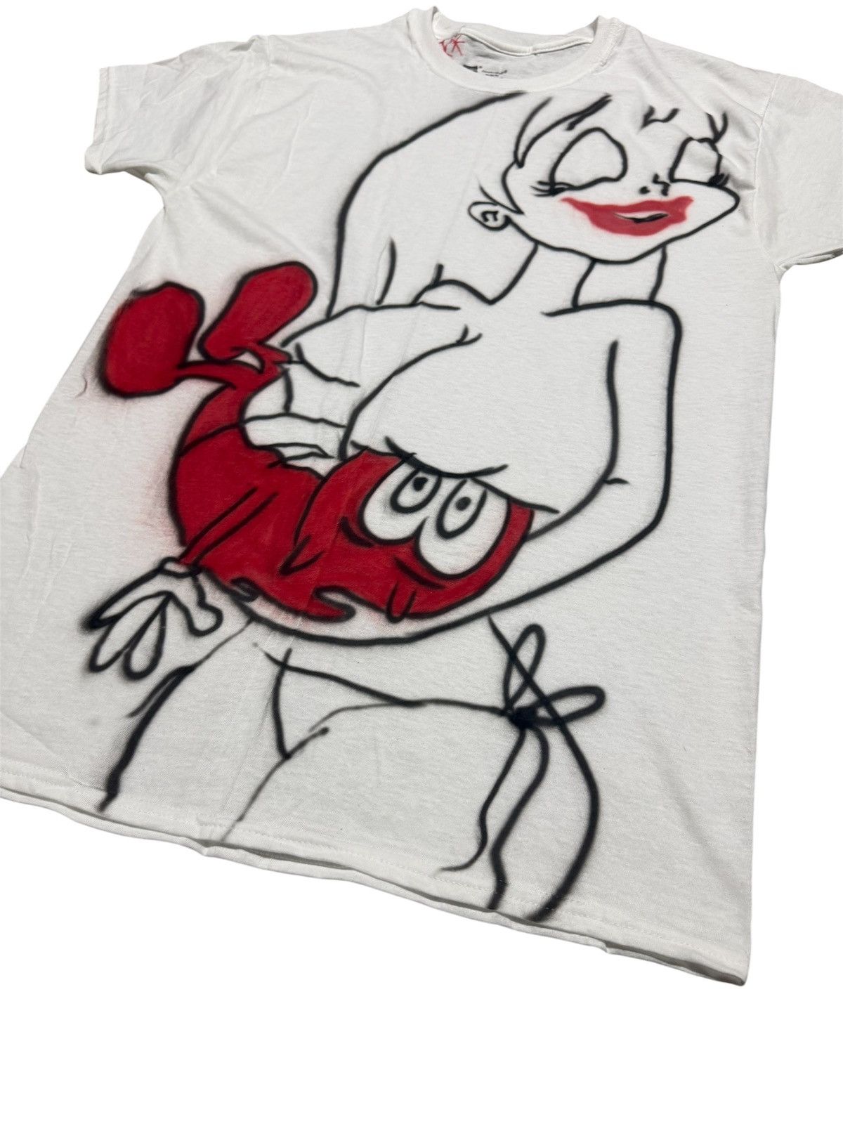 Other Airbrushed stimpy T-shirt Size US M / EU 48-50 / 2 - 2 Thumbnail