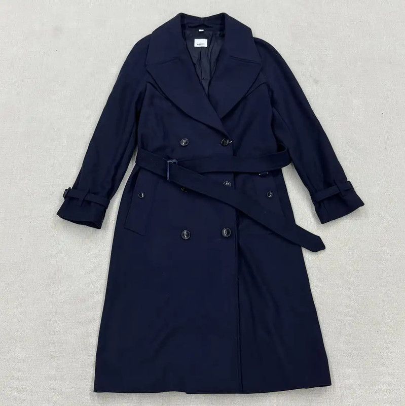 Burberry Burberry Women's Wool Mid-Length Coat in Navy Size M / US 6-8 / IT 42-44 - 1 Thumbnail