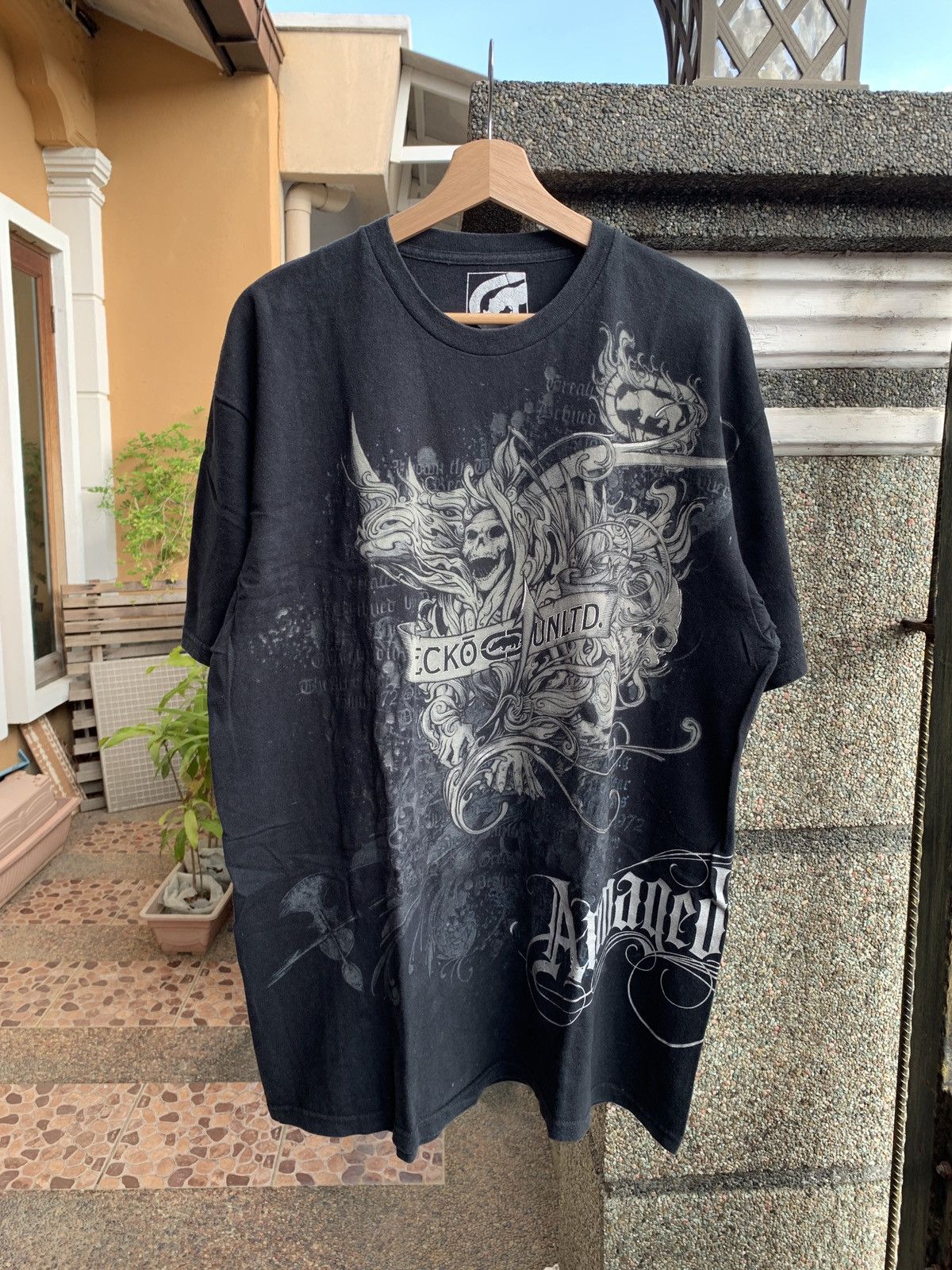 Ecko Unltd. × Vintage VINTAGE ECKO UNLTD AOP GRUNGE TEE Y2K Size US XL / EU 56 / 4 - 1 Thumbnail