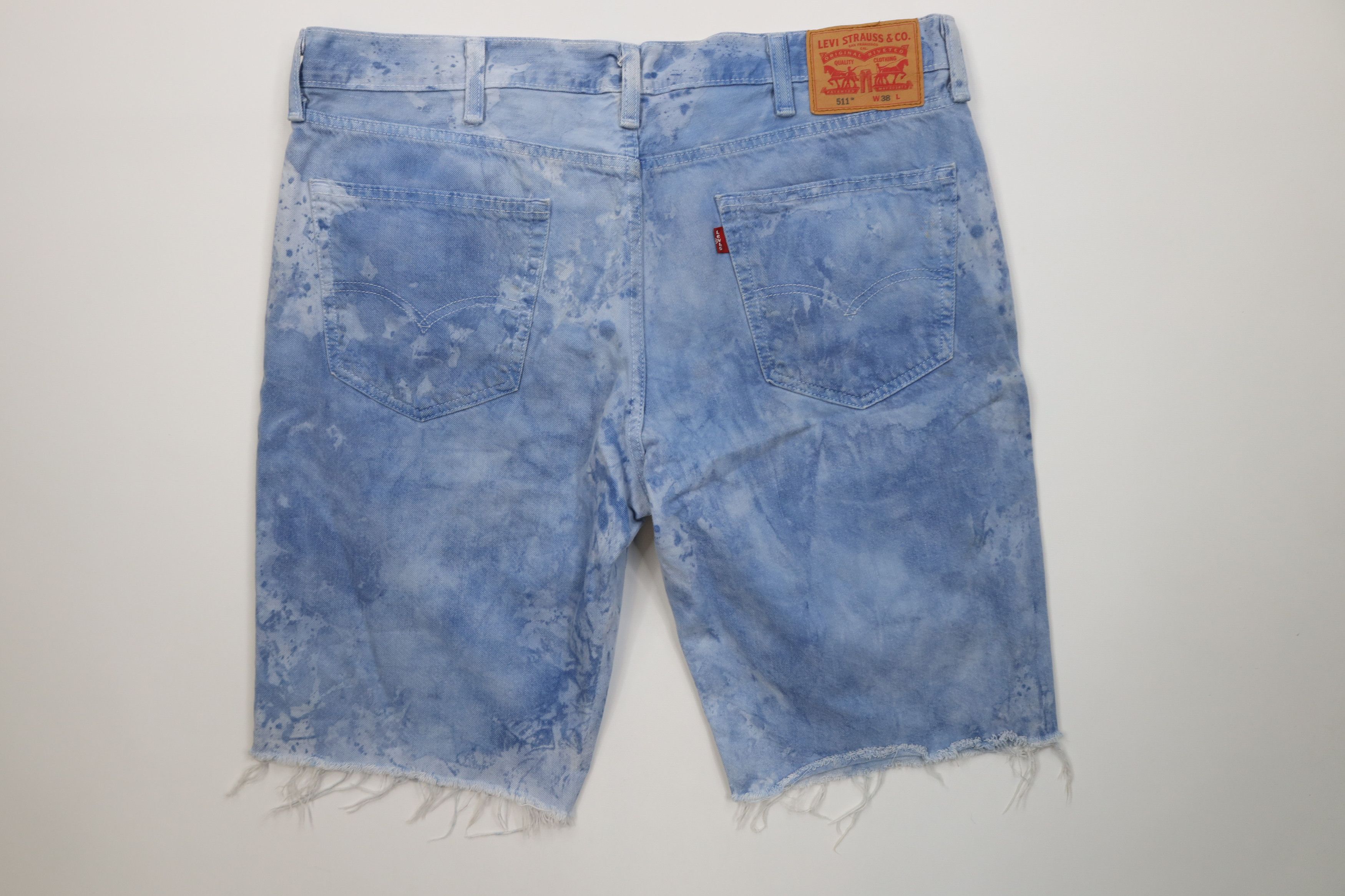 Levi's Vintage Y2K Levis 511 Off Acid Wash Denim Jean Shorts Jorts Size US 38 / EU 54 - 11 Thumbnail