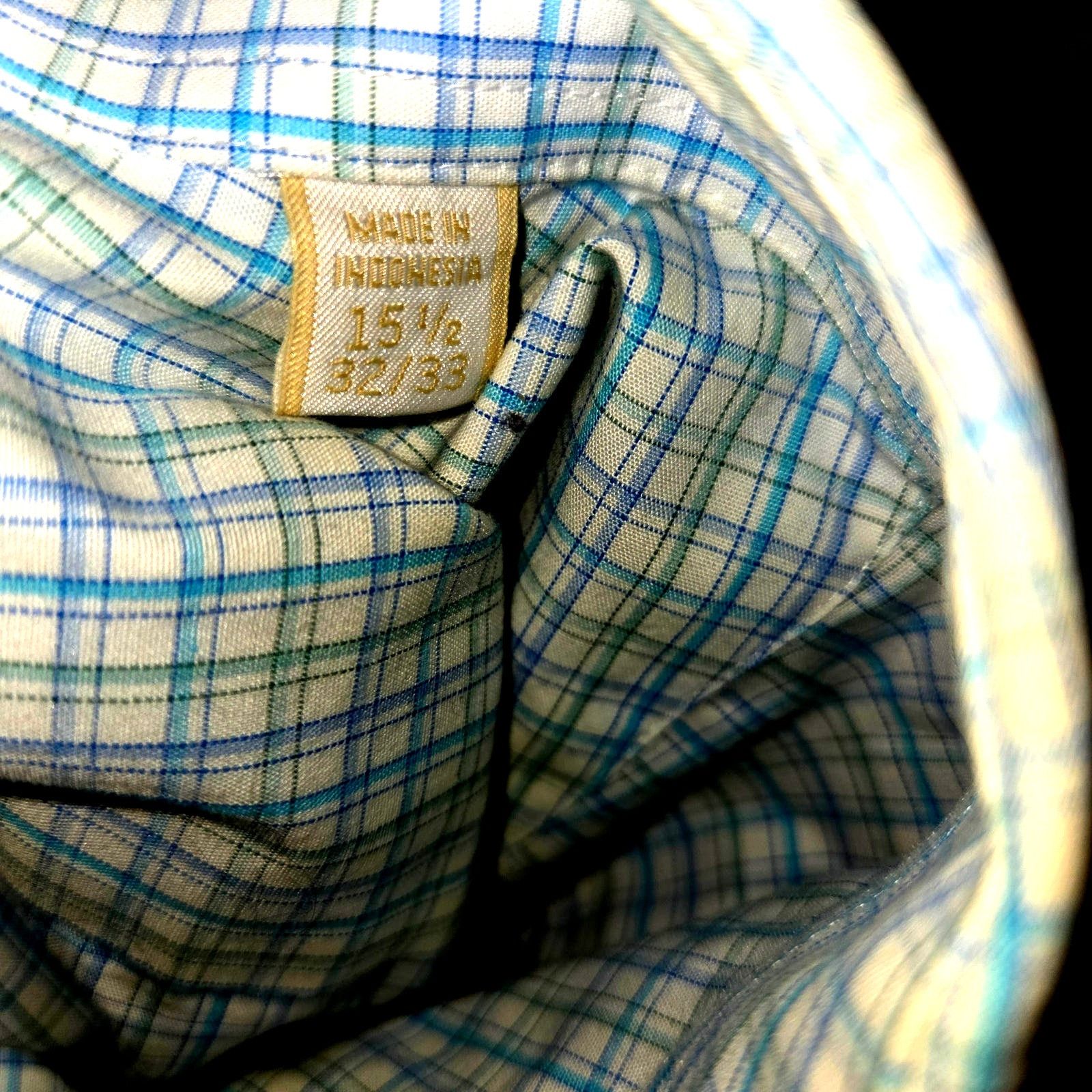 Michael Kors Michael Kors Men's Blue &Gold Checkered Dress Shirt 15.5viet Size US XS / EU 42 / 0 - 6 Thumbnail