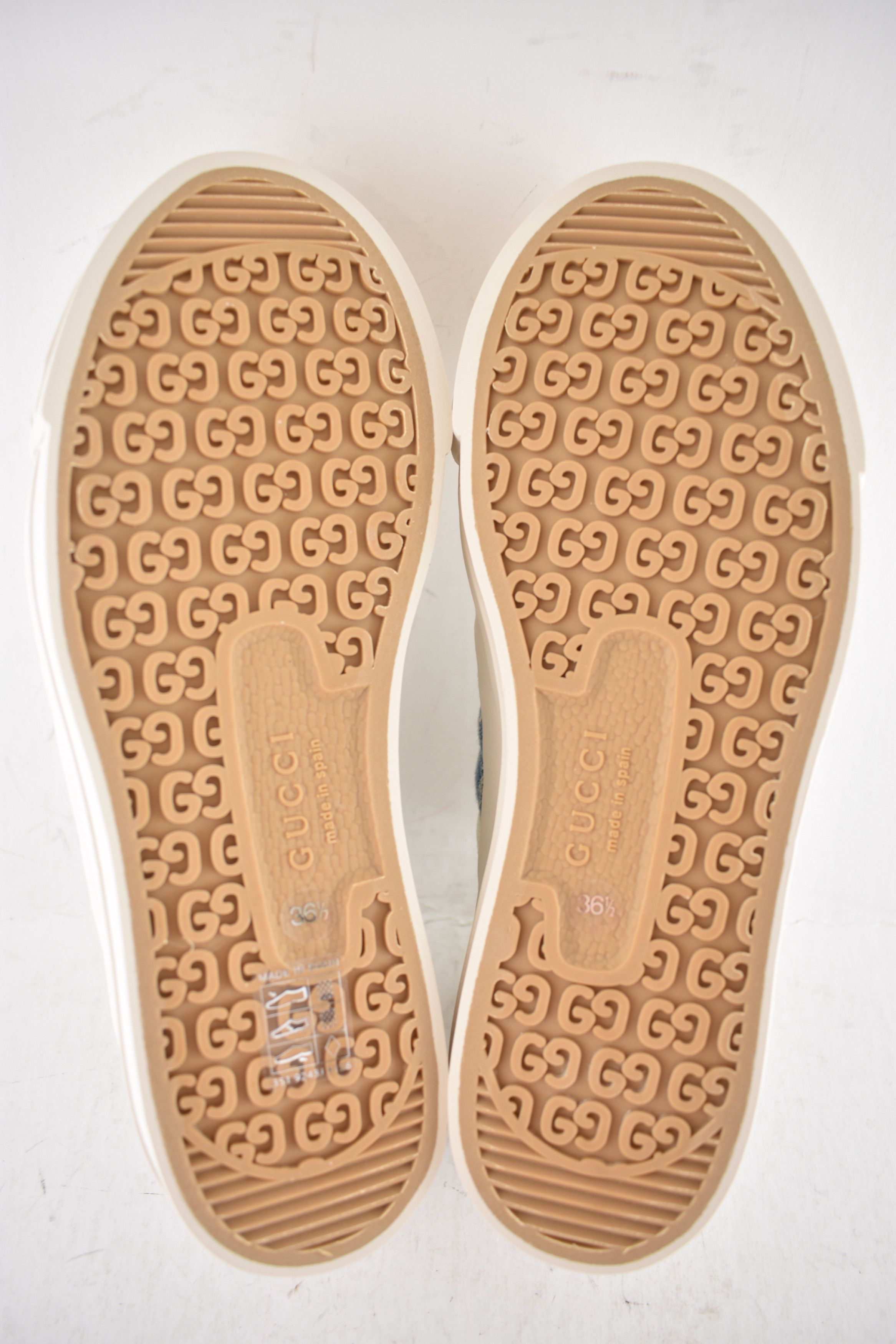 Gucci Gucci Chunky Monogram GG Logo Denim Platform Sneakers 36.5 Size US 6.5 / IT 36.5 - 19 Thumbnail