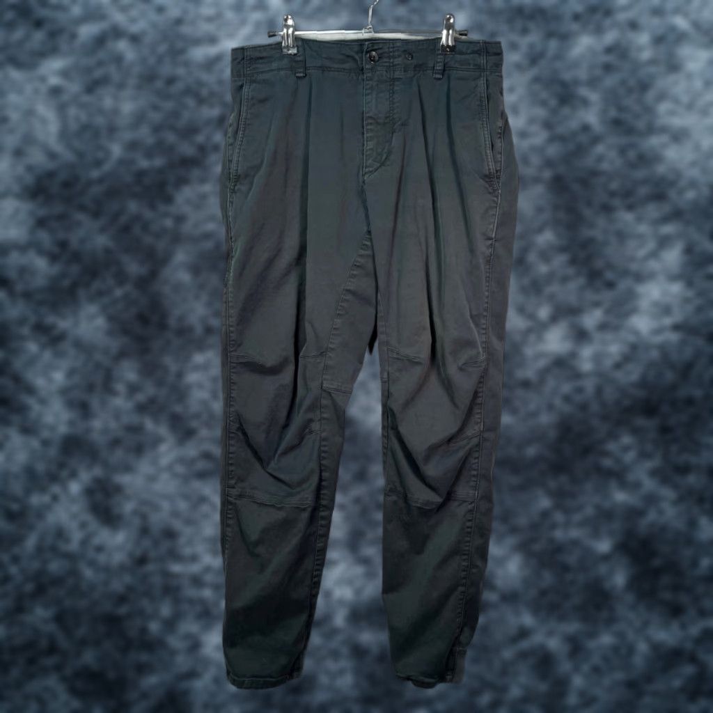 Rag & Bone rag & bone Mens Size 33 Black Tapered Pants Cotton Elastane Adjustable Waist Chino Front Flat Rise Mid 10-12in Inseam 30in Casual Slim Fits Mens Size US 33 - 1 Thumbnail