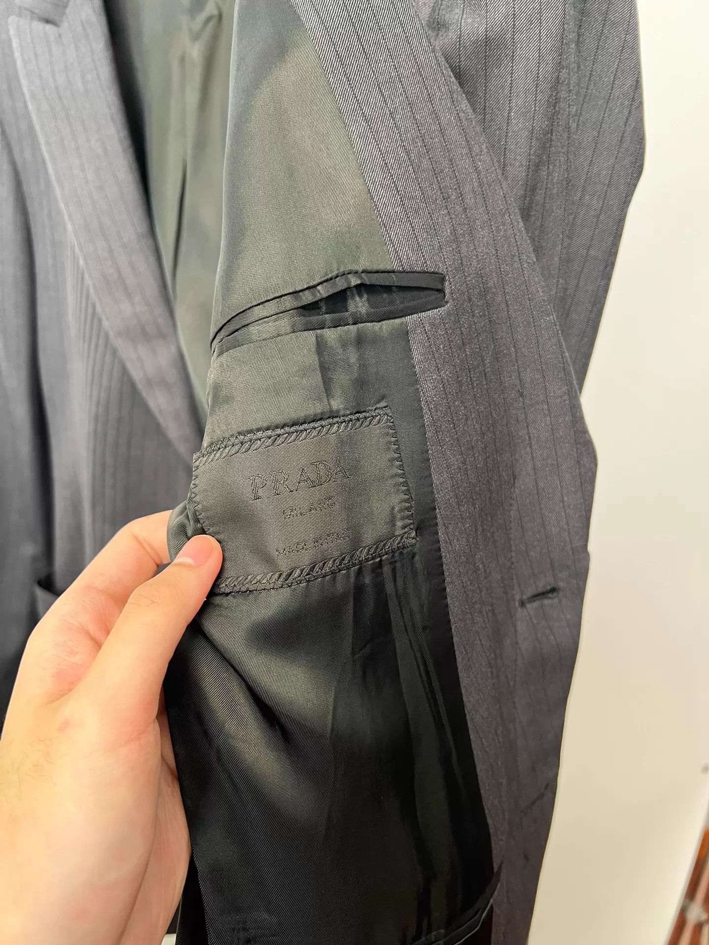 Prada Prada 08FW Vintage Striped Wool Blazer w/Shoulders Size US XL / EU 56 / 4 - 7 Thumbnail