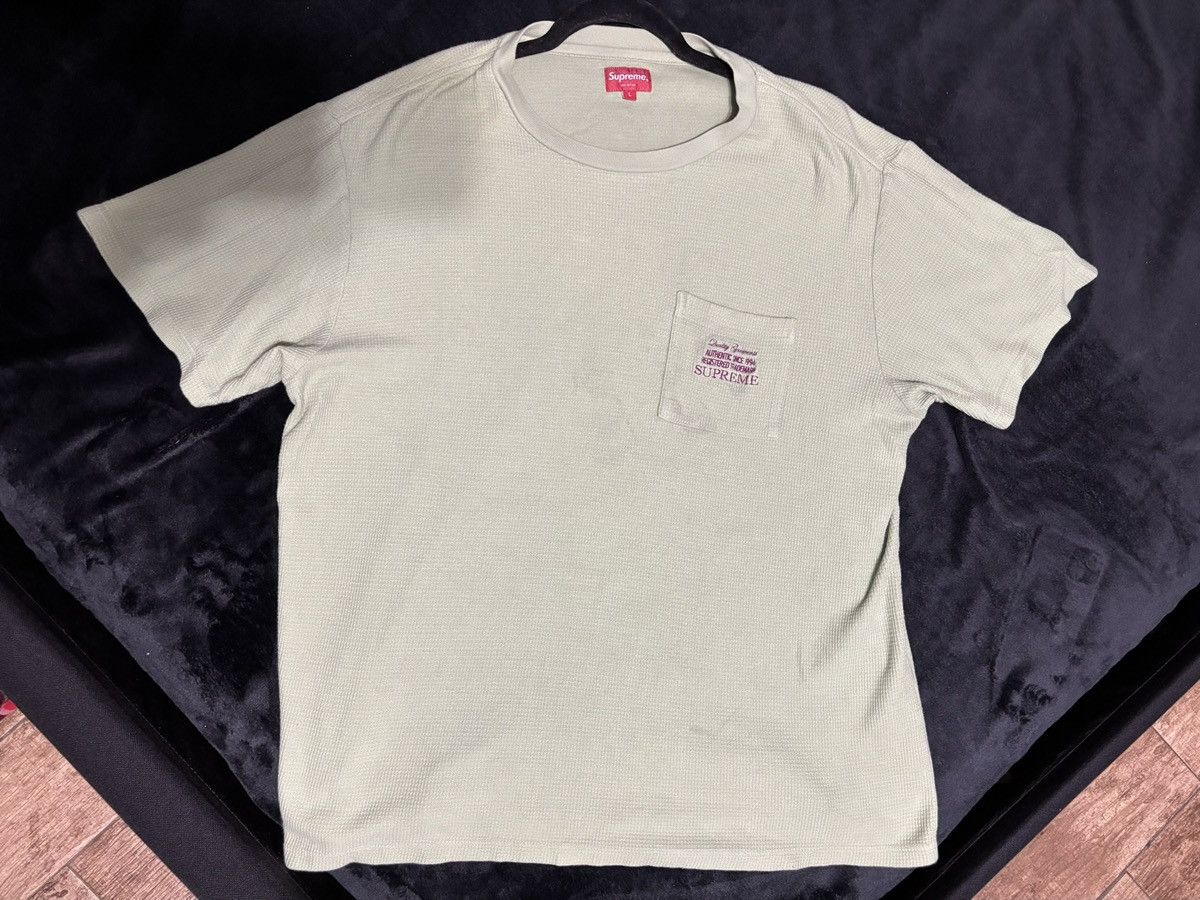 Supreme Supreme Waffle Pocket Tee - SAGE (FW/19) Size US L / EU 52-54 / 3 - 2 Thumbnail