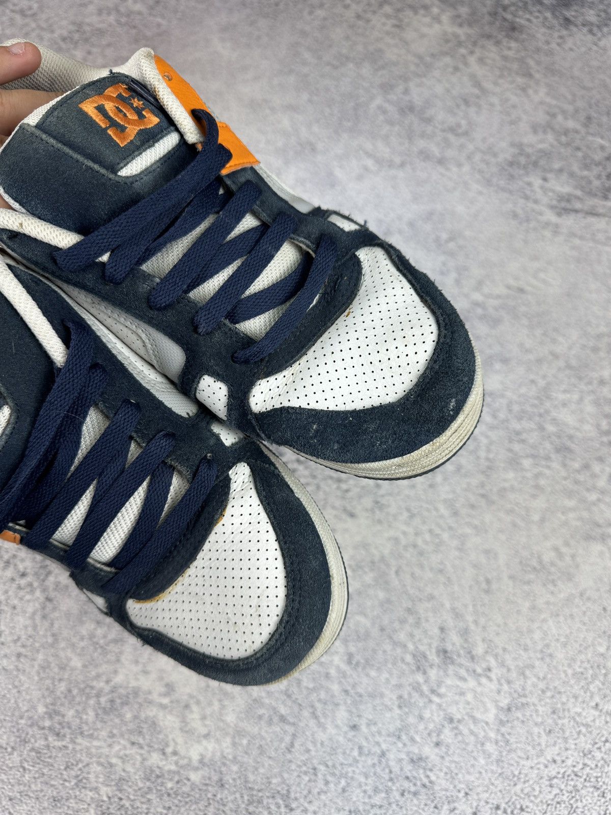 DC DC Shoes Court Graffik Navy Orange White Y2K Skate Sneakers Size US 8 / EU 41 - 5 Thumbnail