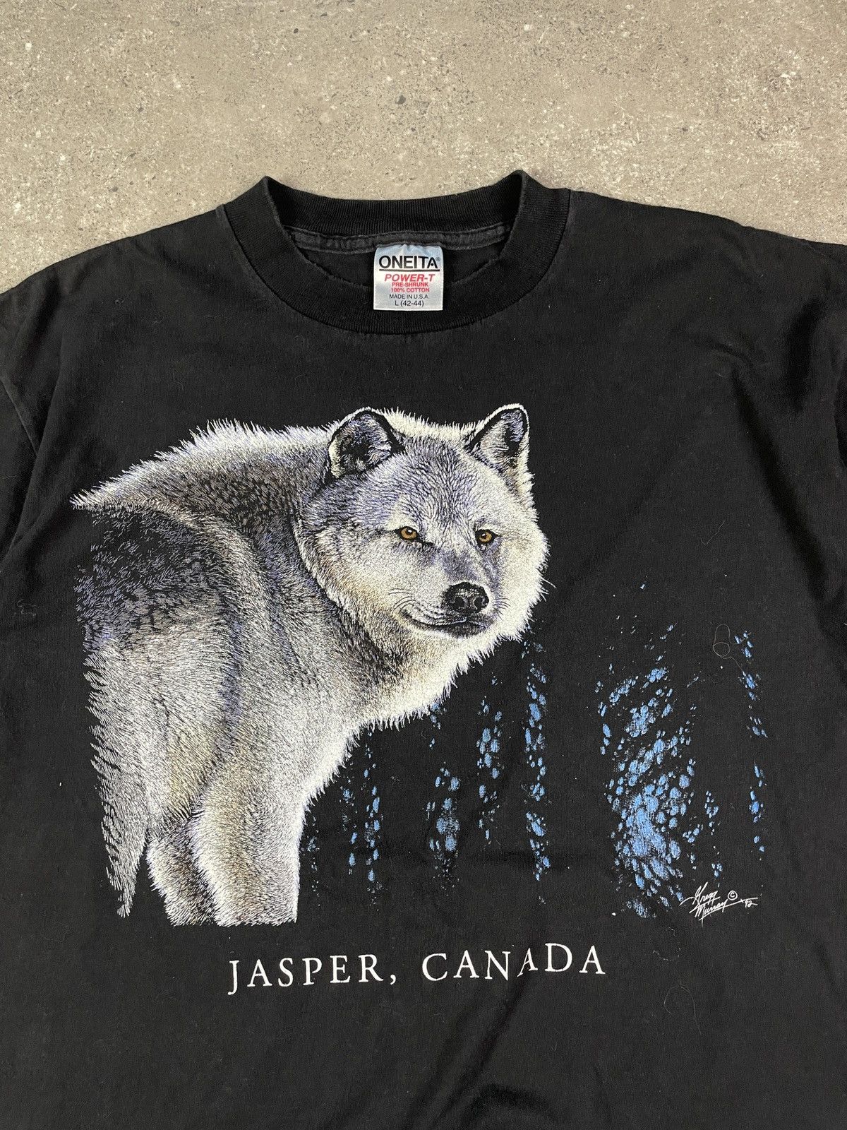 Vintage Vintage Y2K Wolf Jasper Canada T Shirt Size US L / EU 52-54 / 3 - 2 Thumbnail