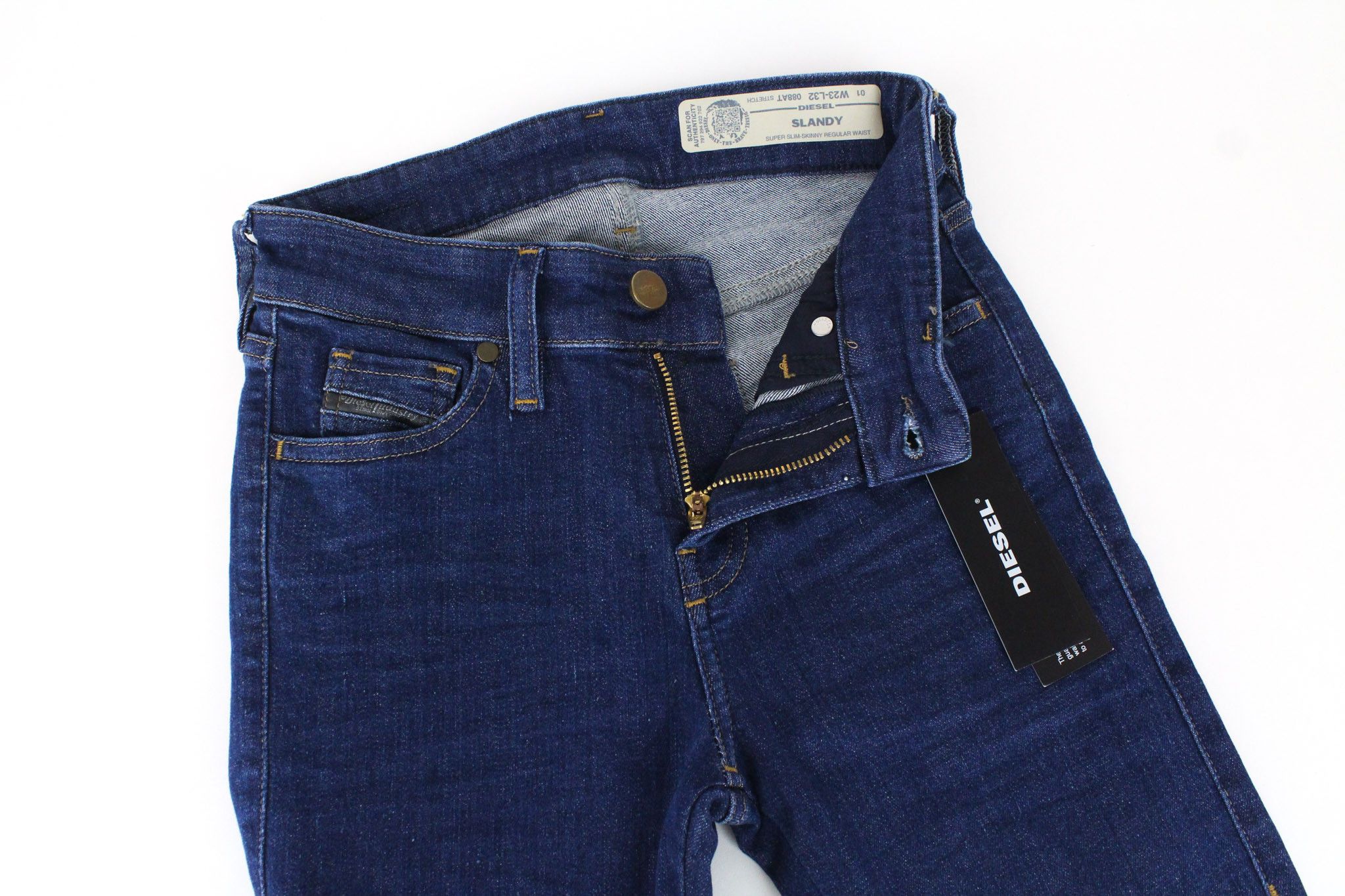 Diesel SLANDY 088AT W23/L32 Girls Blue Jeans 71079 Size 23" - 3 Thumbnail