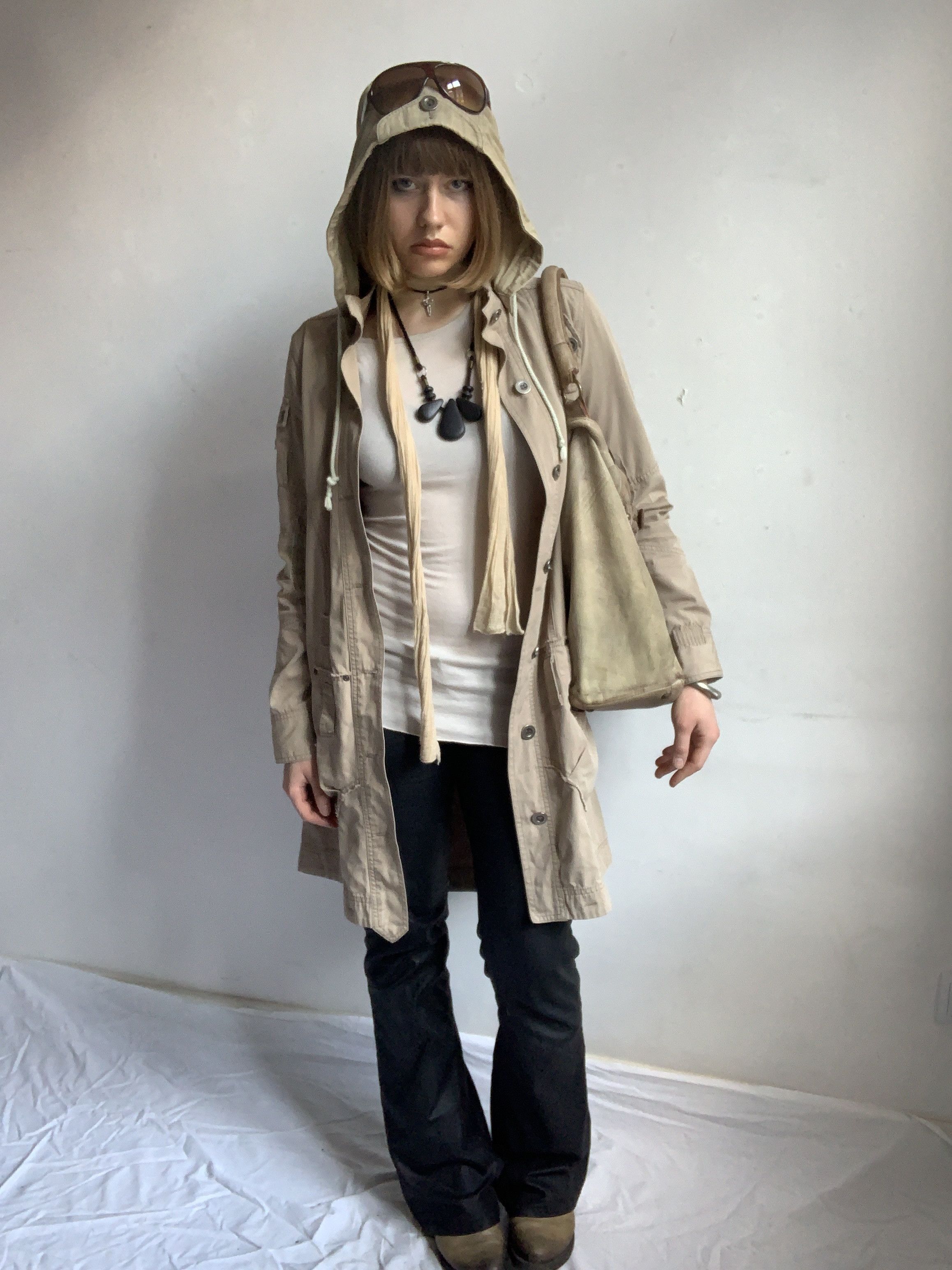 Japanese Brand Archive Hooded Utility Coat - Indie Sleaze 2000s Style Size S / US 4 / IT 40 - 2 Thumbnail
