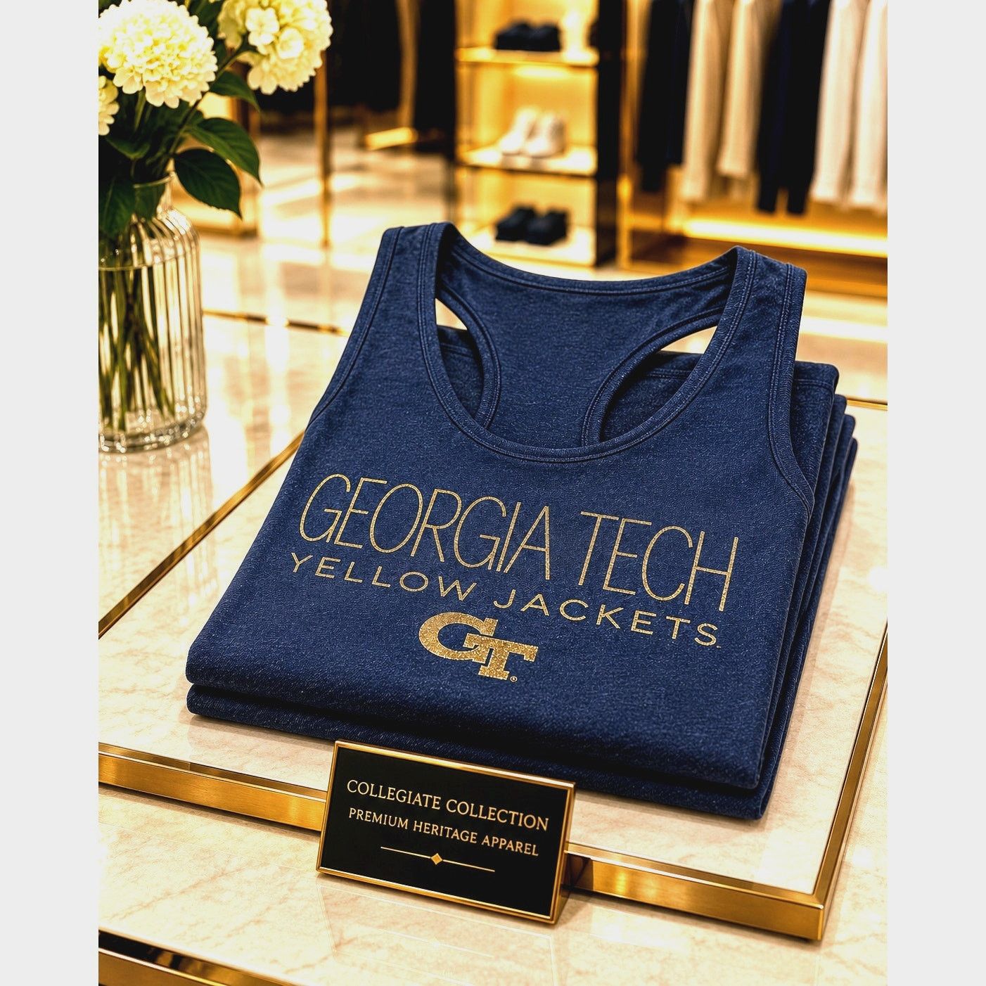 Other Georgia Tech Yellow Jackets Racerback Womens Tank - XL Size XL / US 12-14 / IT 48-50 - 1 Thumbnail