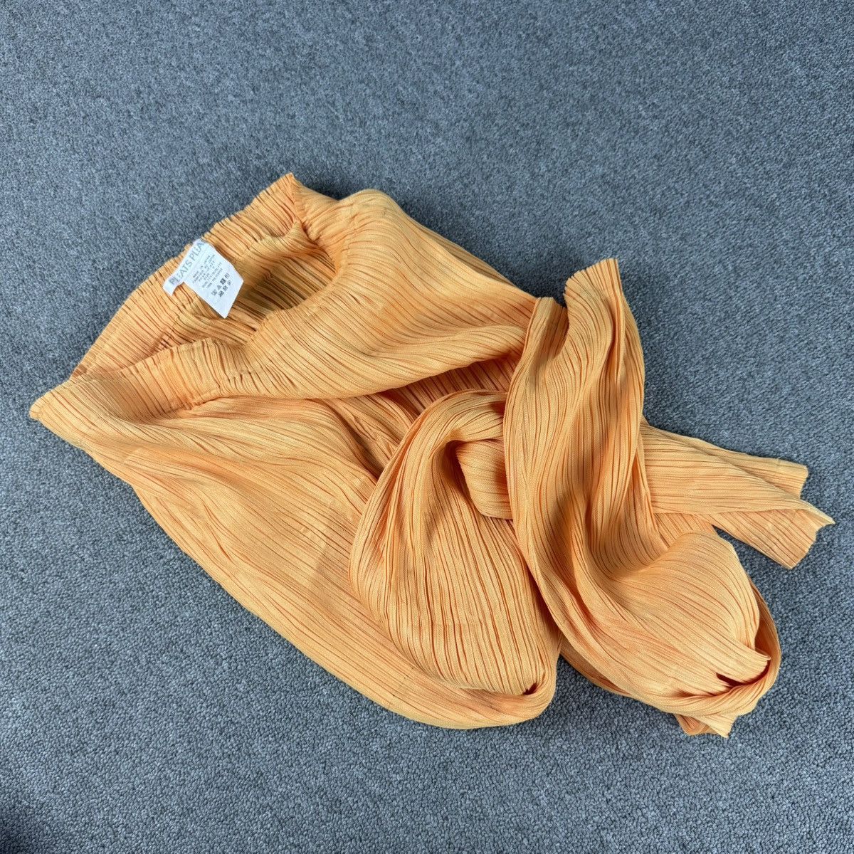 Pleats Please Issey Miyake Pleats Please - Issey Miyake - Orange Pleated Trouser Size 23" - 6 Thumbnail