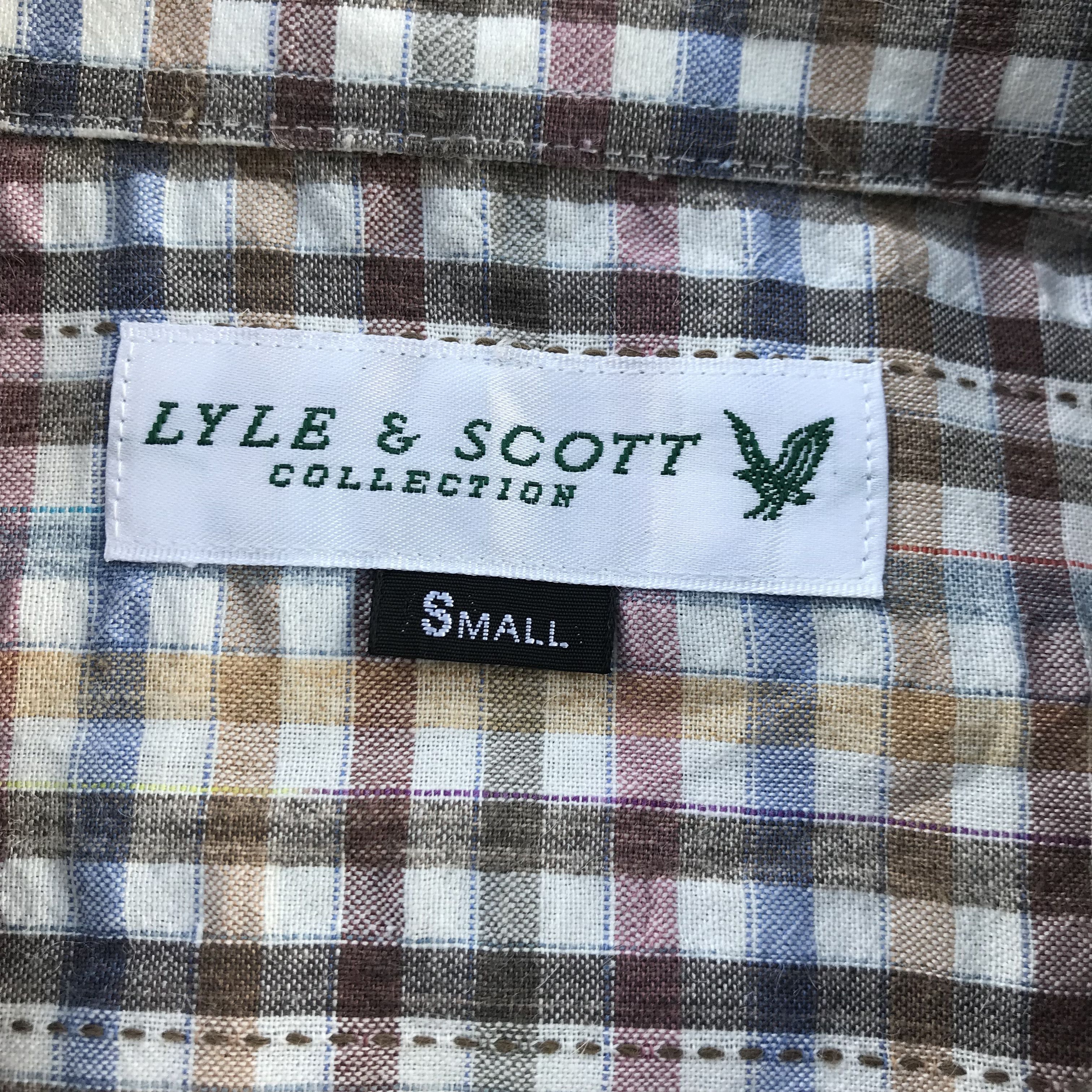 Lyle & Scott × Vintage Vintage Lyle And Scott open colar Shirt short sleeve Size US S / EU 44-46 / 1 - 17 Thumbnail