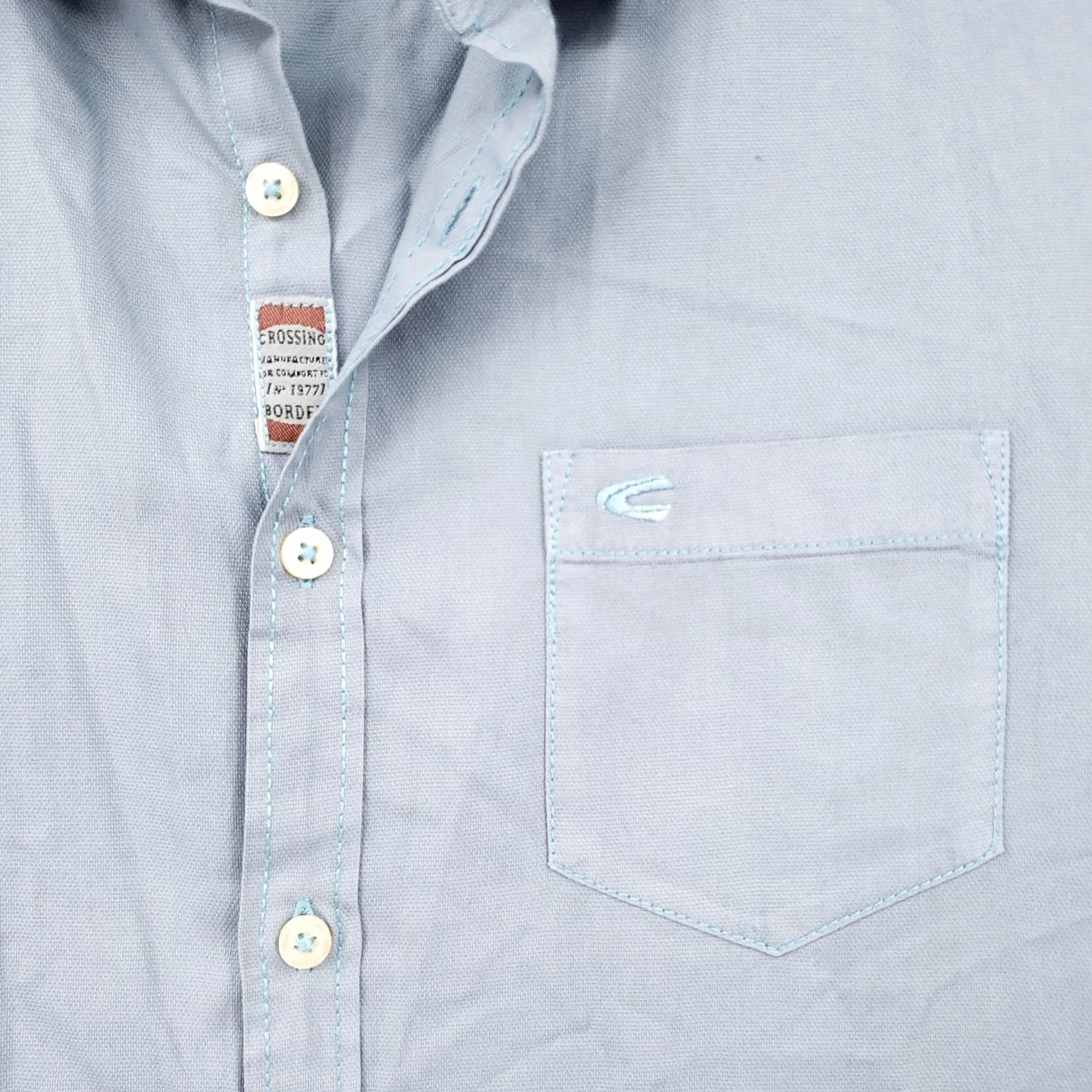 Camel Camel Active Shirt Mens XL Button Up Blue Long Sleeve Fitted Size US XL / EU 56 / 4 - 3 Thumbnail