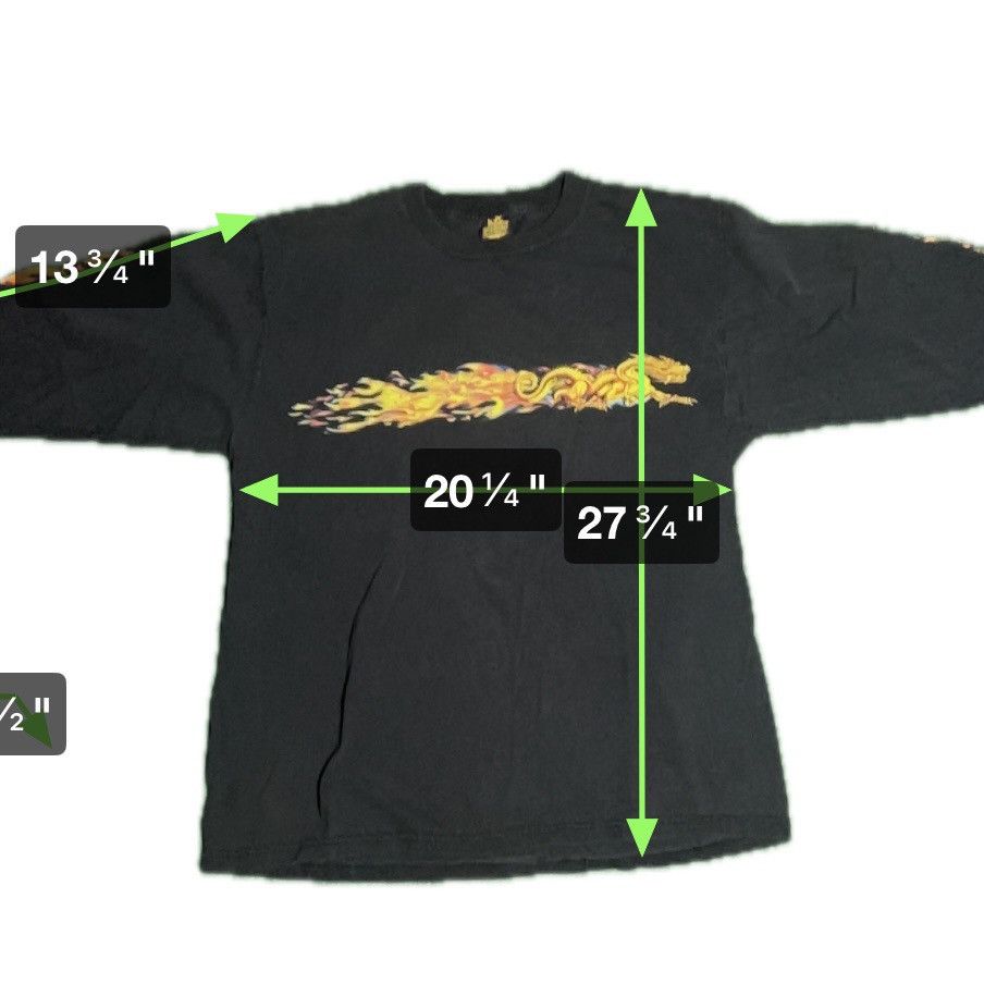 Vintage Y2K Flame Dragon Harley Style Long Sleeve T-Shirt Size US L / EU 52-54 / 3 - 5 Thumbnail