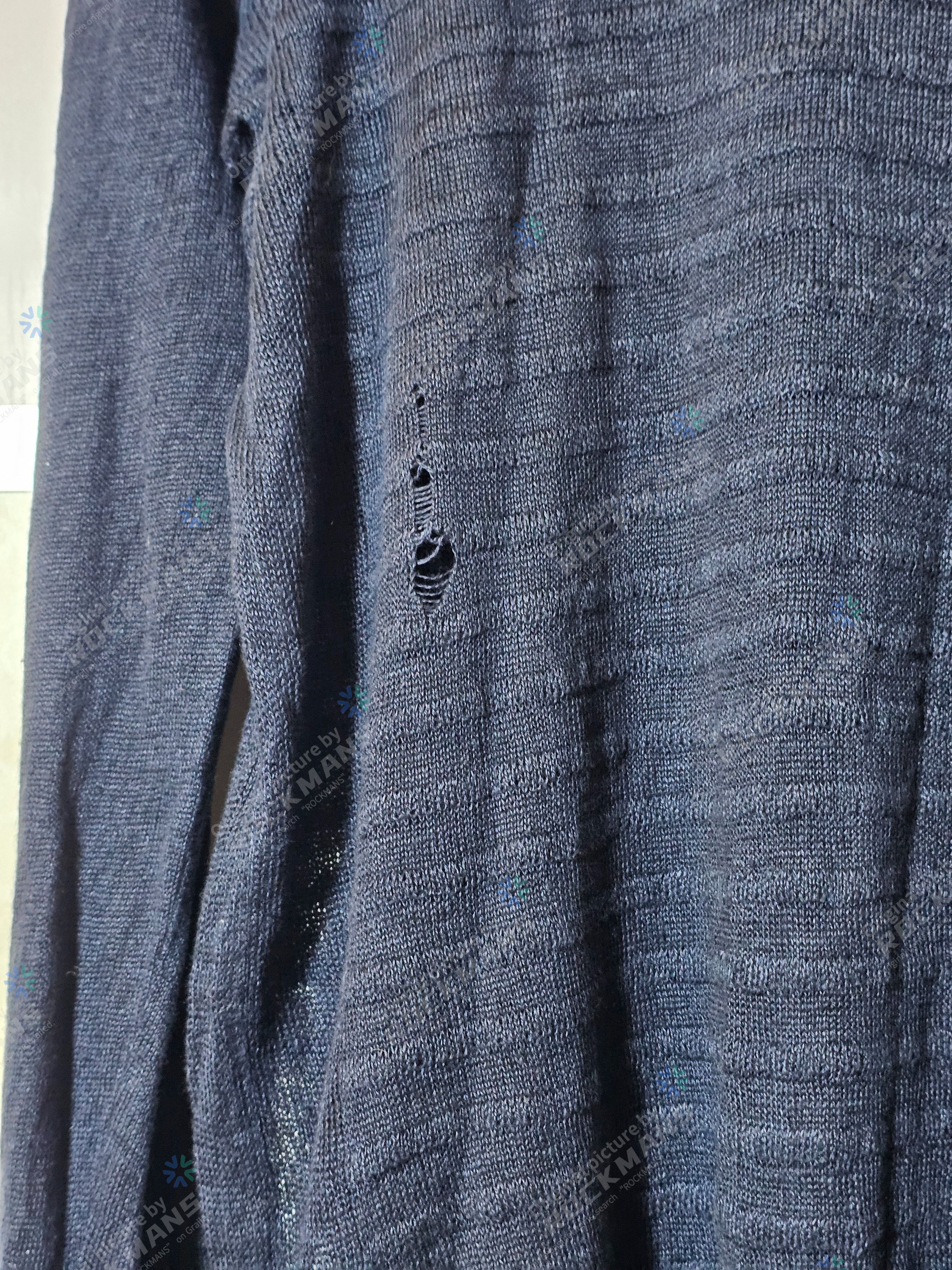 Balmain BALMAIN Linen Navy Stripe Gold Button Distressed Sweater S Size US S / EU 44-46 / 1 - 6 Thumbnail