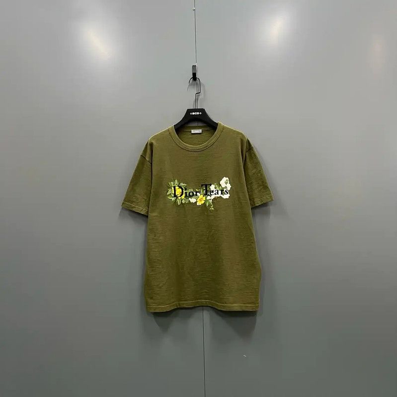Dior Green Embroidered Summer T-Shirt 0089